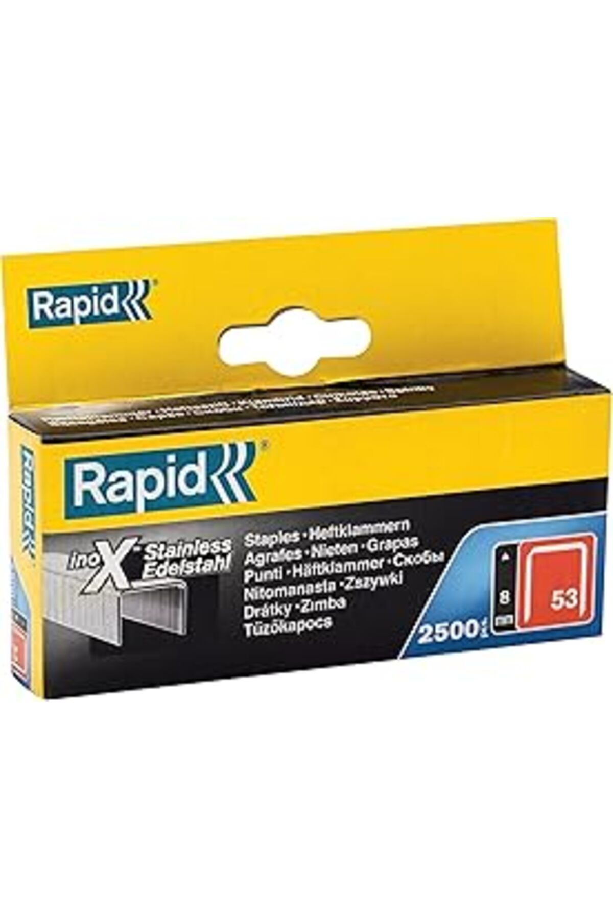 NZM TİCARET Rapid Feindrahtklammer Tip 53/8 Mm, 2500 Adet Kutu, 23808000