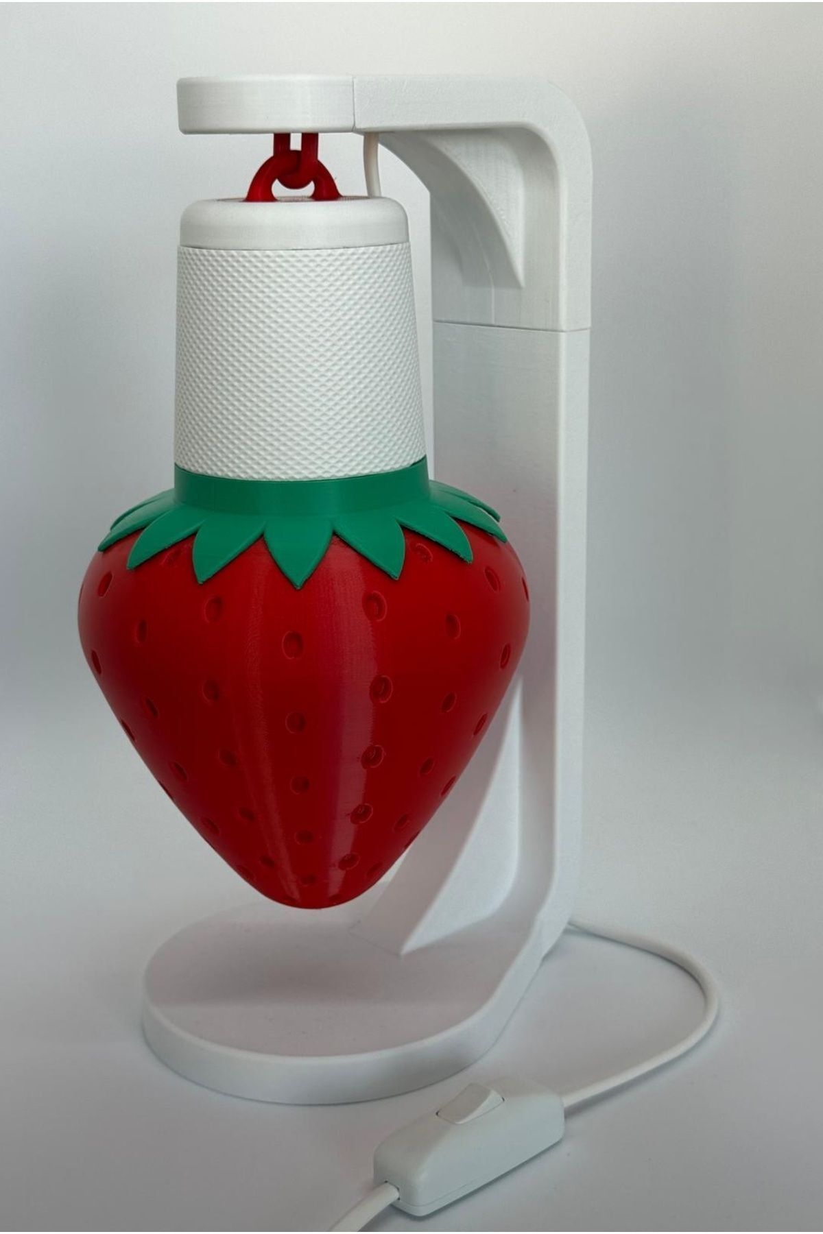 CEVİZ DİZAYN FRULAMP ÇİLEK TEMALI ABAJUR GECE LAMBASI MASA TİPİ