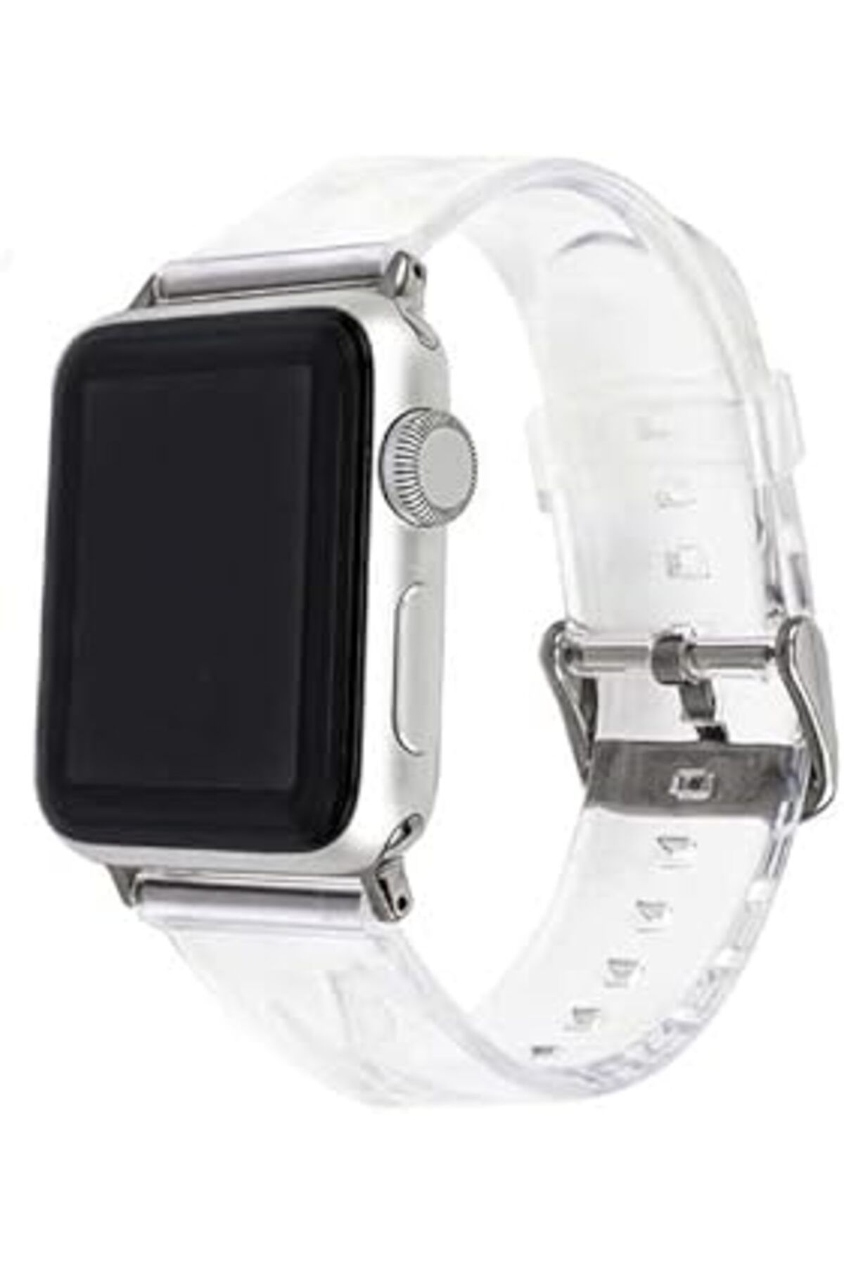 DENİZBİLİŞİM Zore Apple İle Uyumlu Watch 42Mm Krd-13 Şeffaf Silikon Kordon Renksiz
