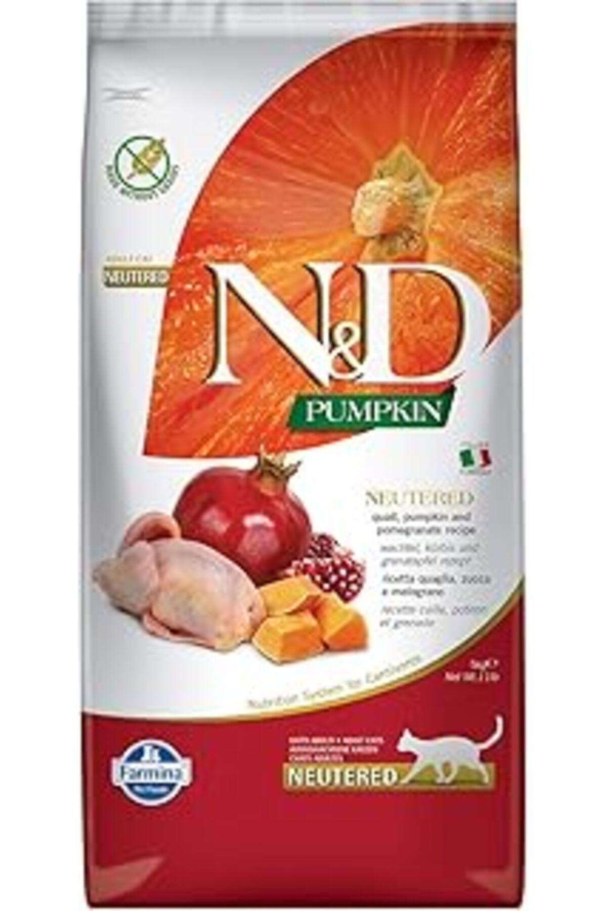 karadağsb N & D Tahılsız Bıldırcın Etli Balkabaklı Kısırlaştırılmış Kedi Maması - 5 Kg