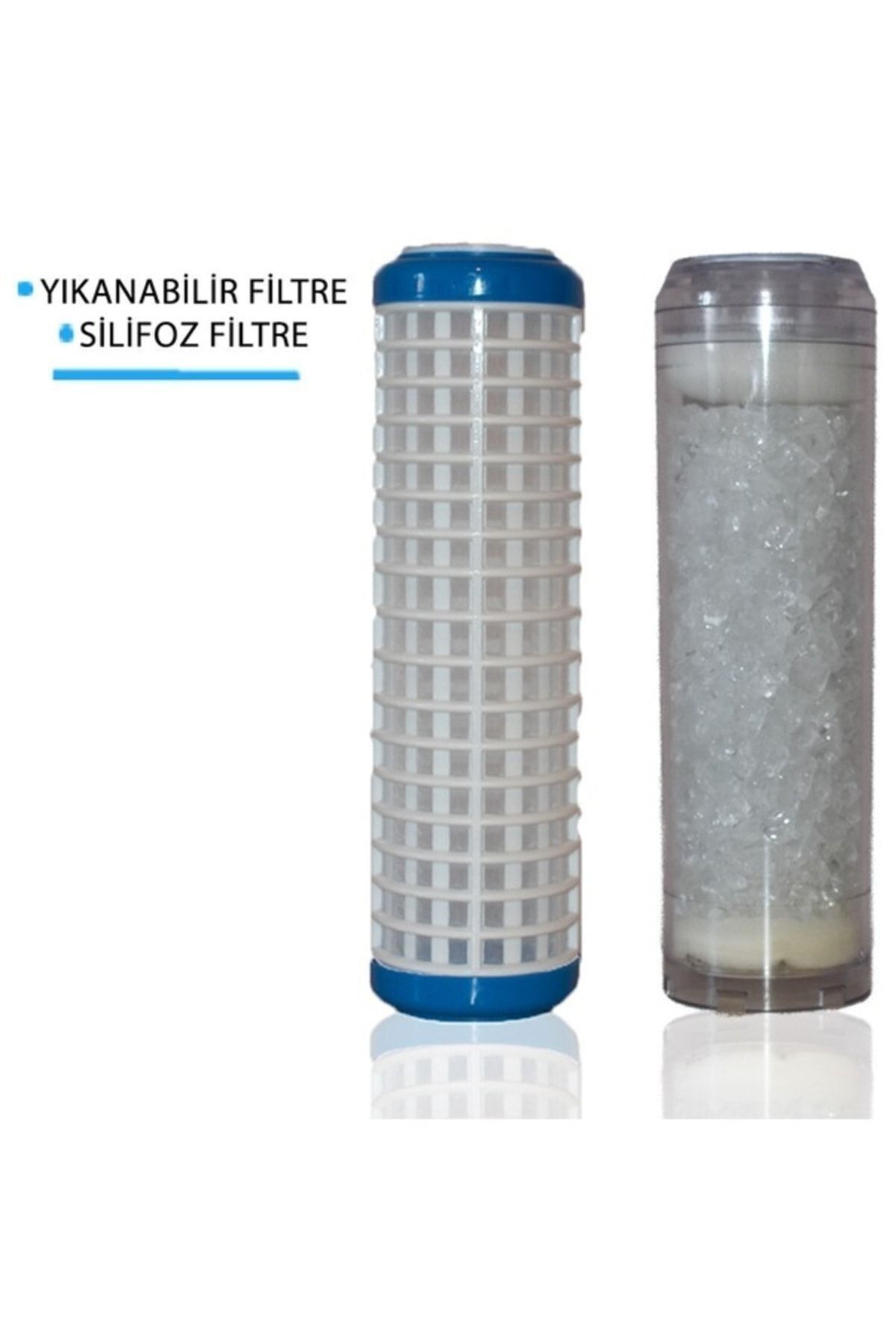 Filter Store Daire Bina Sayaç Girişi 10" Inch 2 Aşama ( Yıkanabilir , Silifoz ) Yedek Filtre Seti
