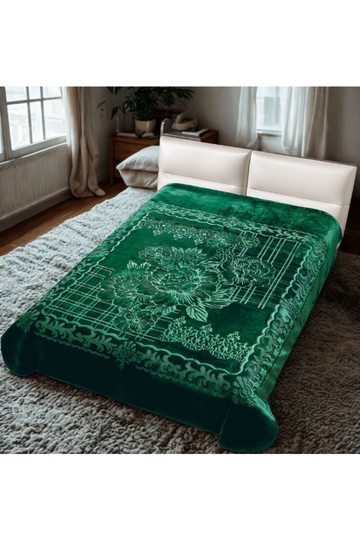 smart home-Luxury Winter Blanket for Two People - Soft, Patterned, Two-Layer Blanket - Weight 4 kg - Size 200 x 230 cm 3