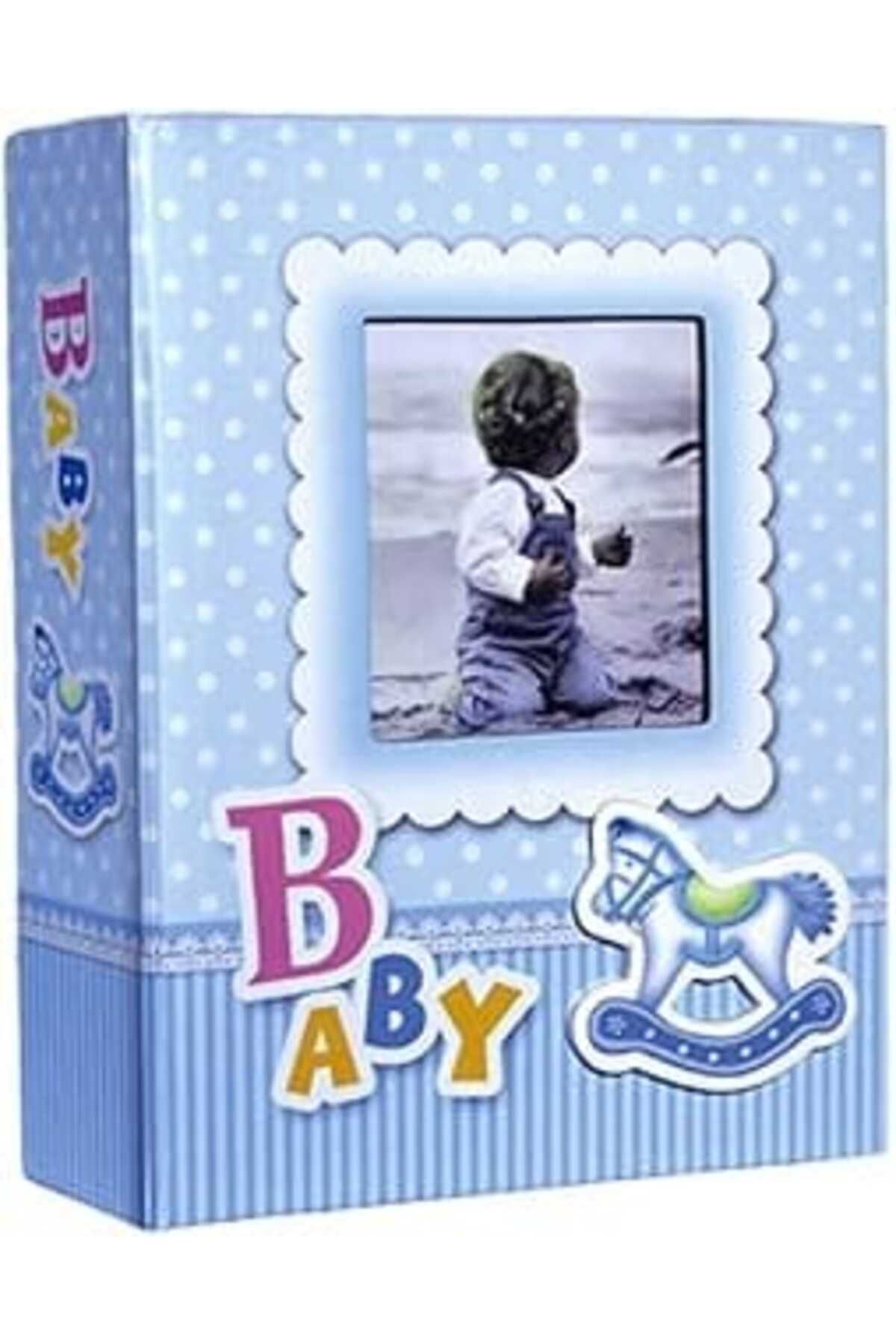 NZM TİCARET Rabsev 10x15cm 100 Fotoğraf Kapasiteli Lüks Bebek Fotoğraf Albümü (MAVİ)