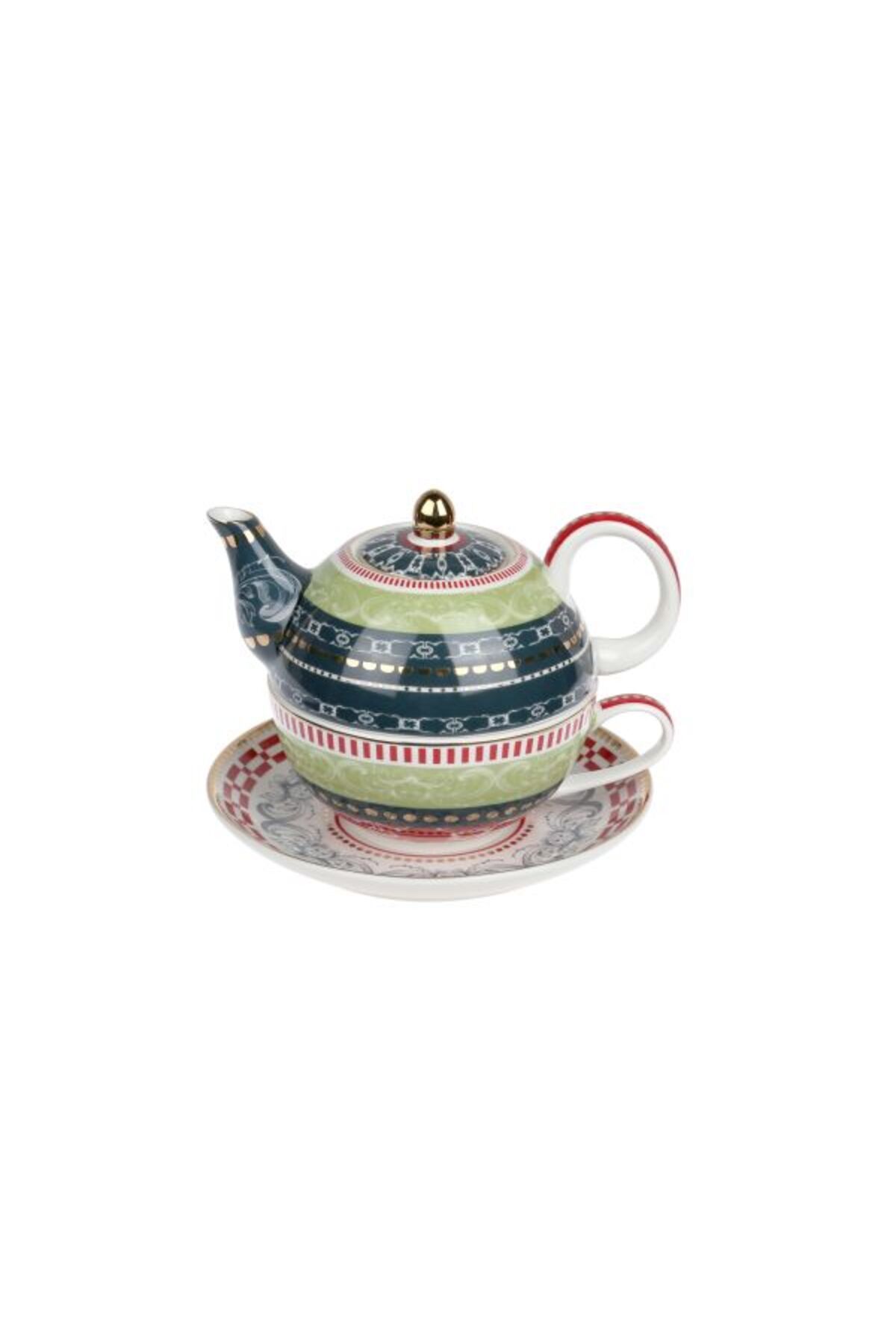 Lucky Art Lancelot New Bone China Porselen Demlik ve Fincan Seti