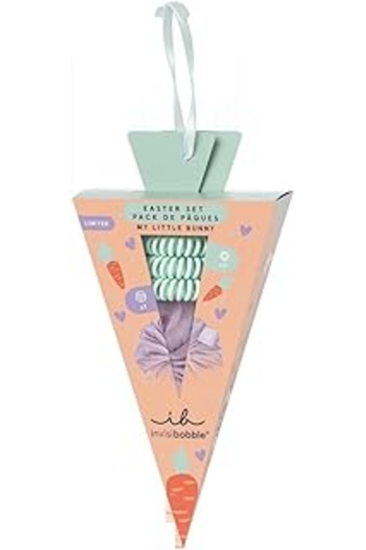 karadağsb Invisibobble Kids - Sevimli Tavşanlar 4Lü Saç Tokası Seti - 1 Kumaş Kaplı Sprunchie & 3 Spiral Saç
