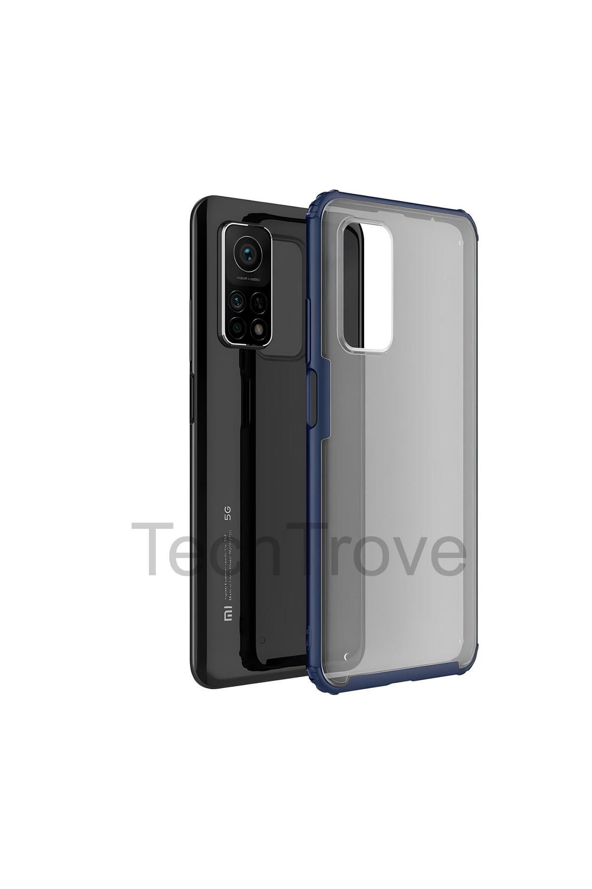 TechTrove Xiaomi Mi 10T Pro Kılıf Extra Korumalı Arkası Şeffaf Slikon Kapak