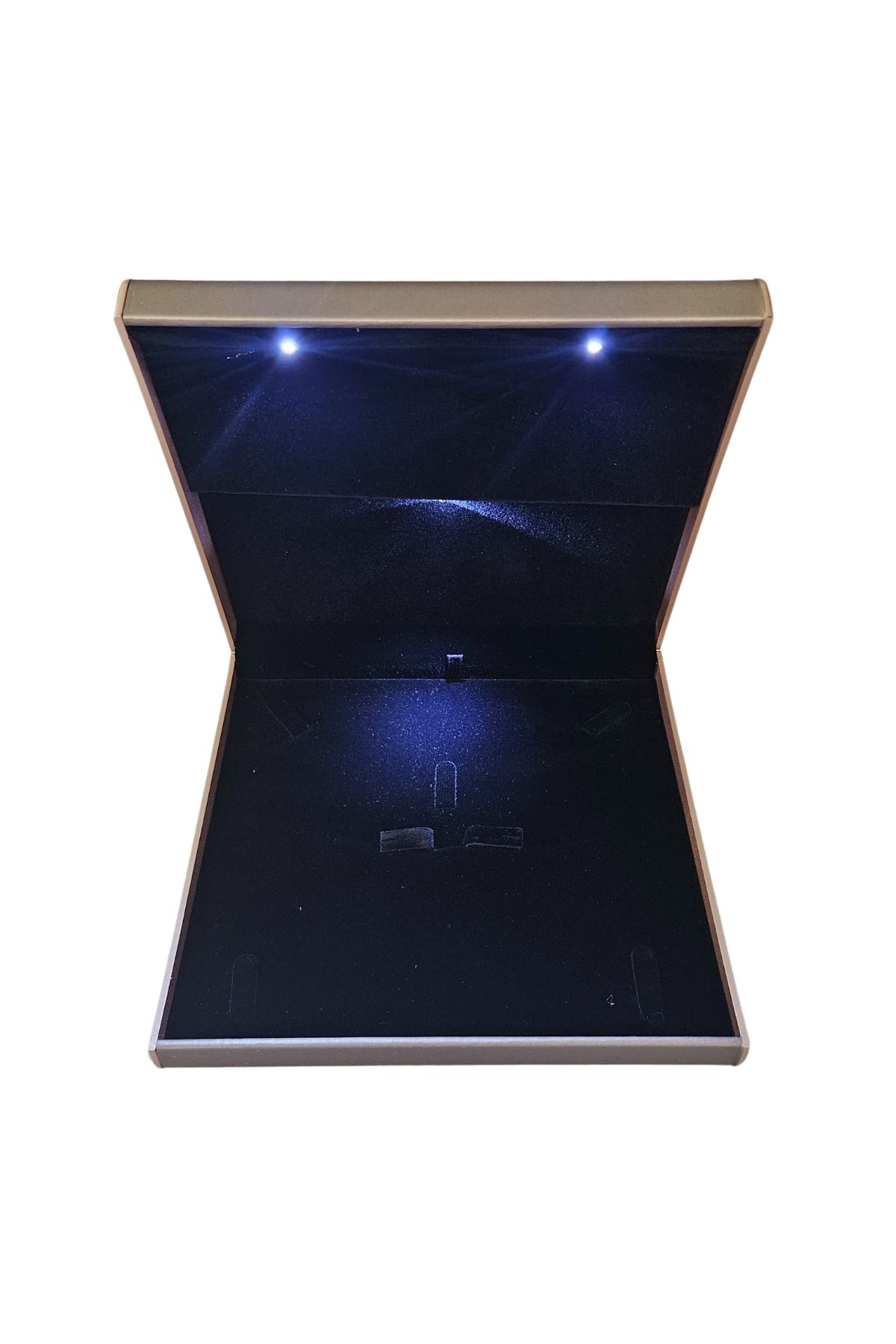 ÖZER KUTU Işıklı Elegance Büyük Set Kutusu Vizon (19x19 cm)