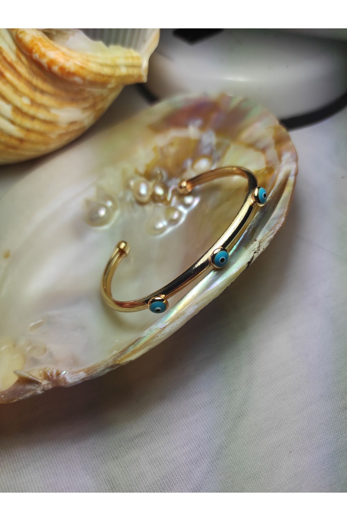 Ceycey 3 nazarli Gold renginde bileklik