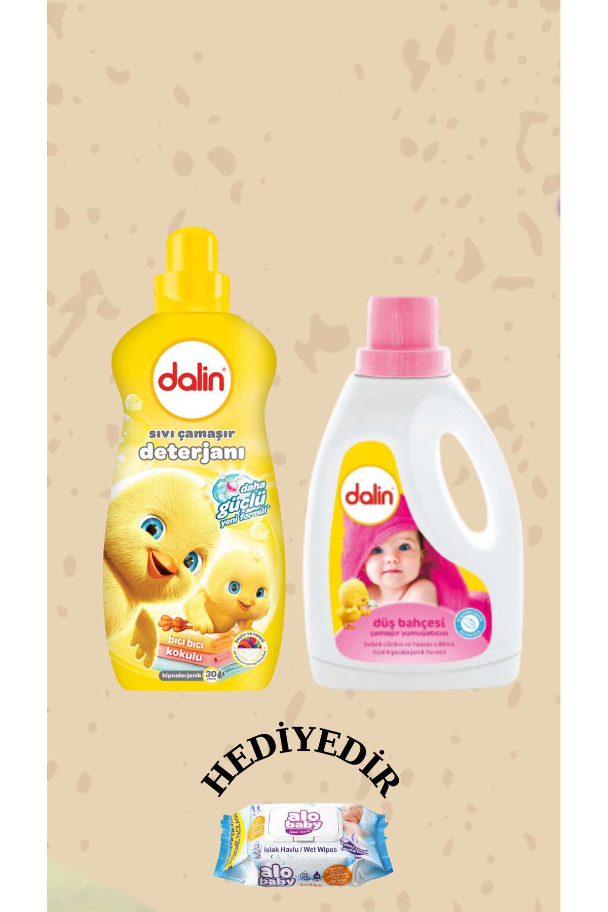 Dalin Çamaşır Deterjanı 1500 ml Yumuşatıcı 1500 ml Düş Bahçesi