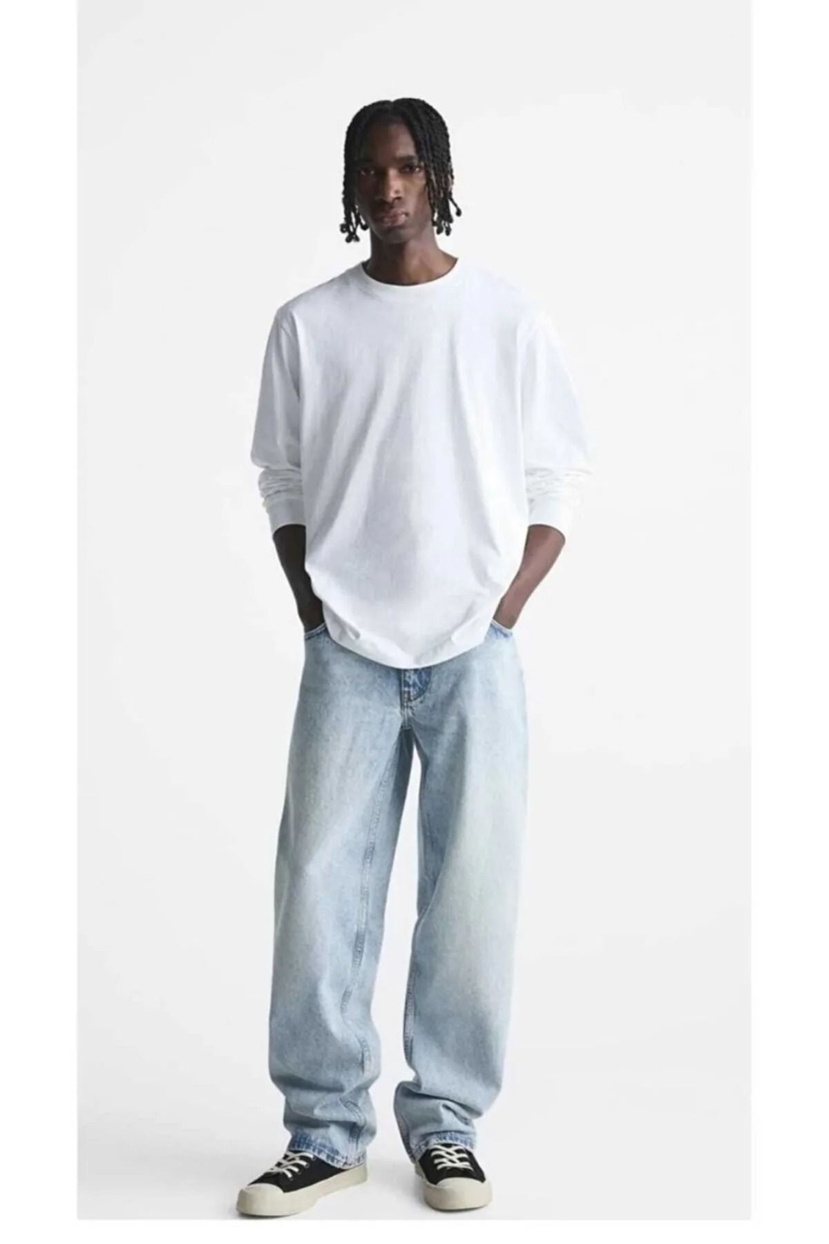 G Wear Buz Mavi Baggy Pantalon