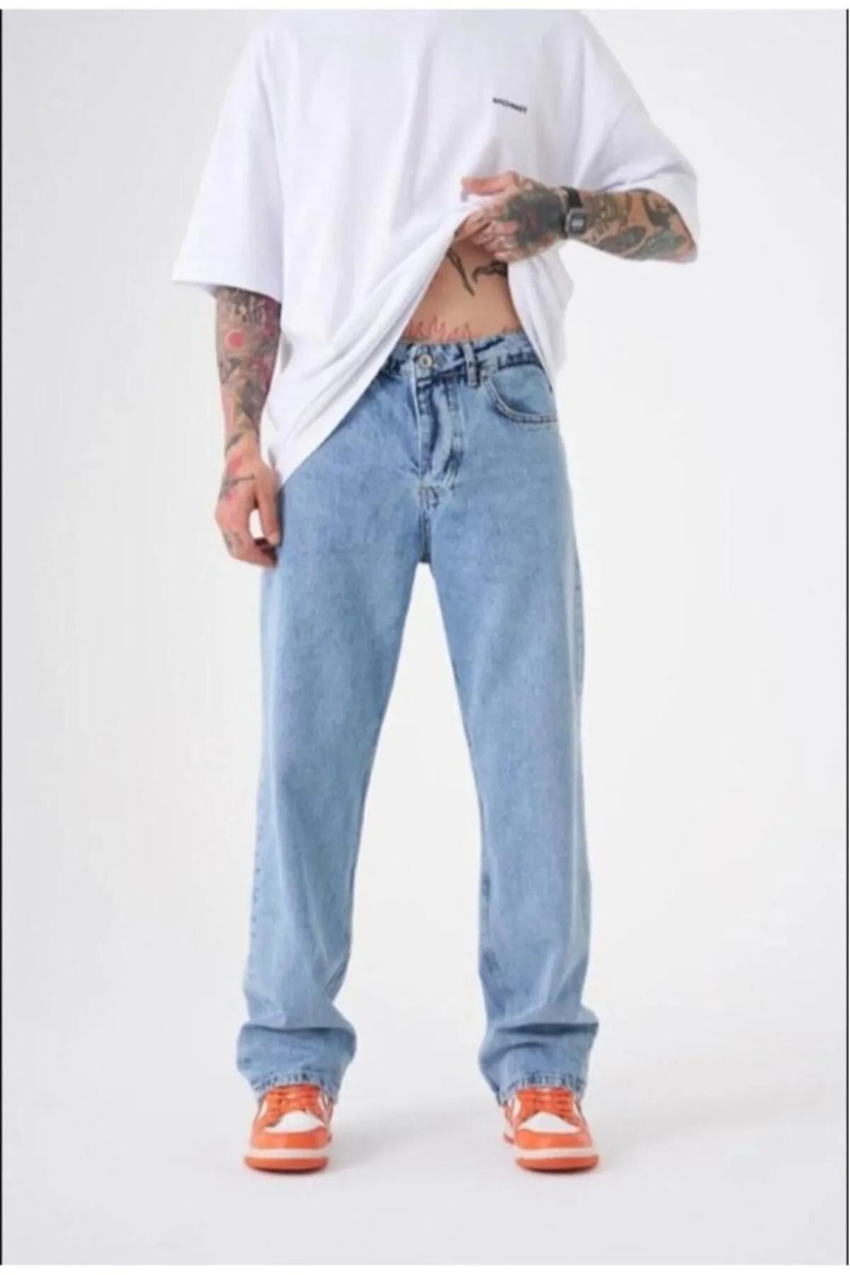 G Wear Buz Mavi Baggy Pantalon