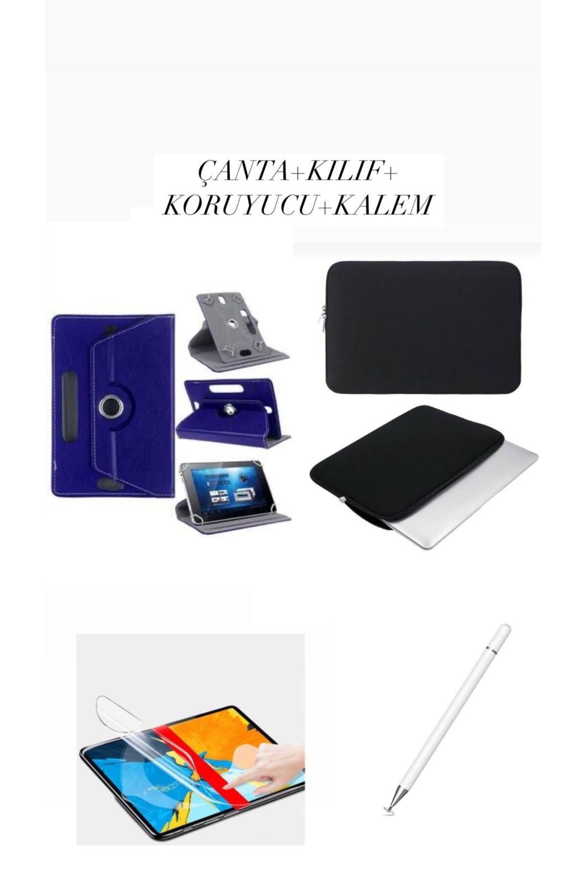 corcishop Samsung Galaxy A9 X110 8.7'' Uyumlu 4in1 Set Kılıf Kalem Çanta Nano Koruyucu