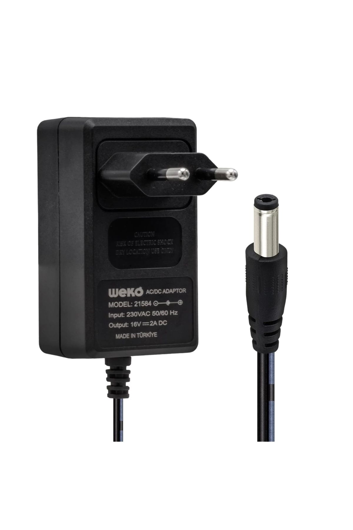 Nemere 16 Volt - 2 Amper 5.5*2.5 Uçlu Yerli Üretim Power Jacklı Santral Adaptörü