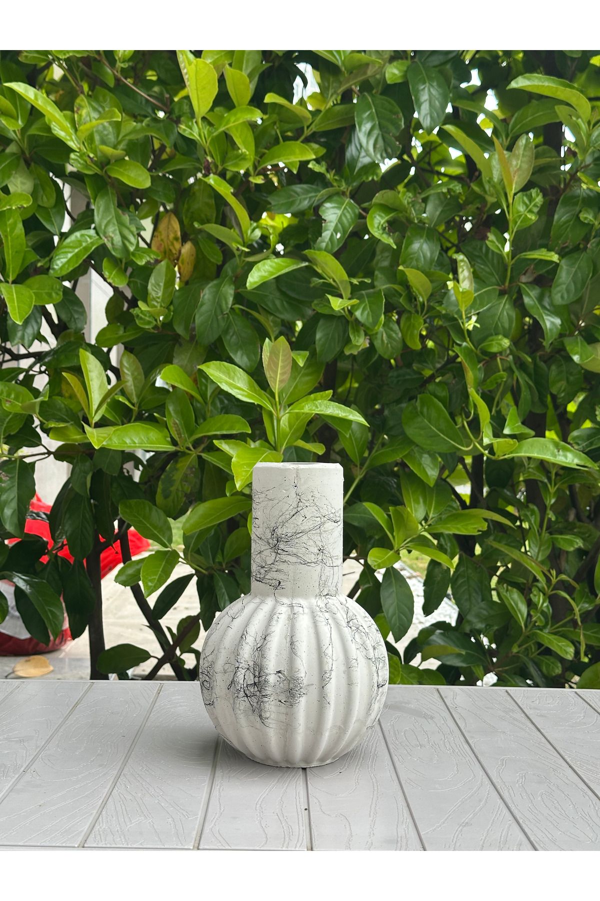 LAVİTTA mermer desenli modern şık seramik bitki saksı 26 yükseklik 17 çap 7cm ağız