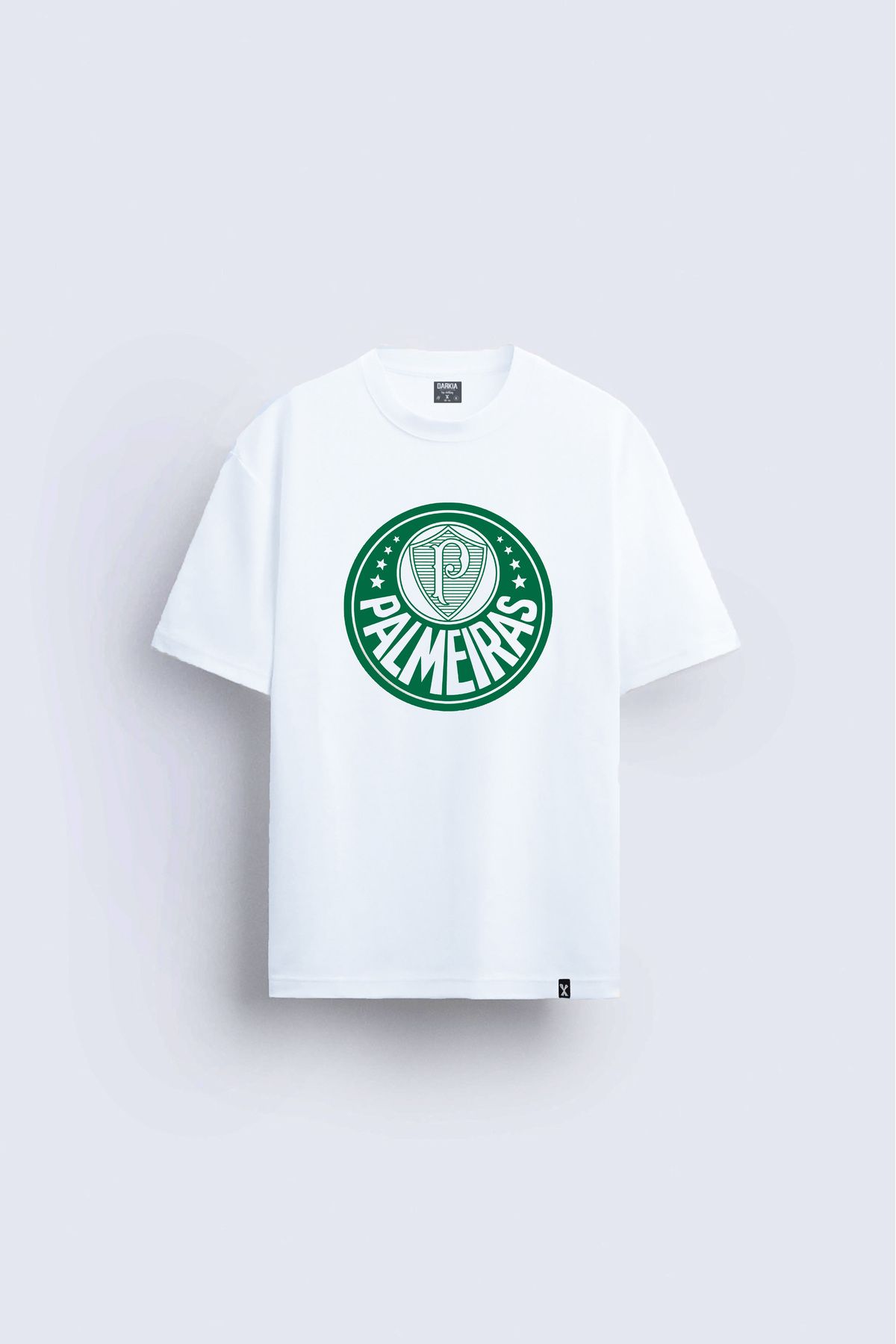 Darkia SE Palmeira Futbol Takımı Baskılı Bisiklet Yaka Çocuk Yetişkin Beyaz Tişört T-shirt