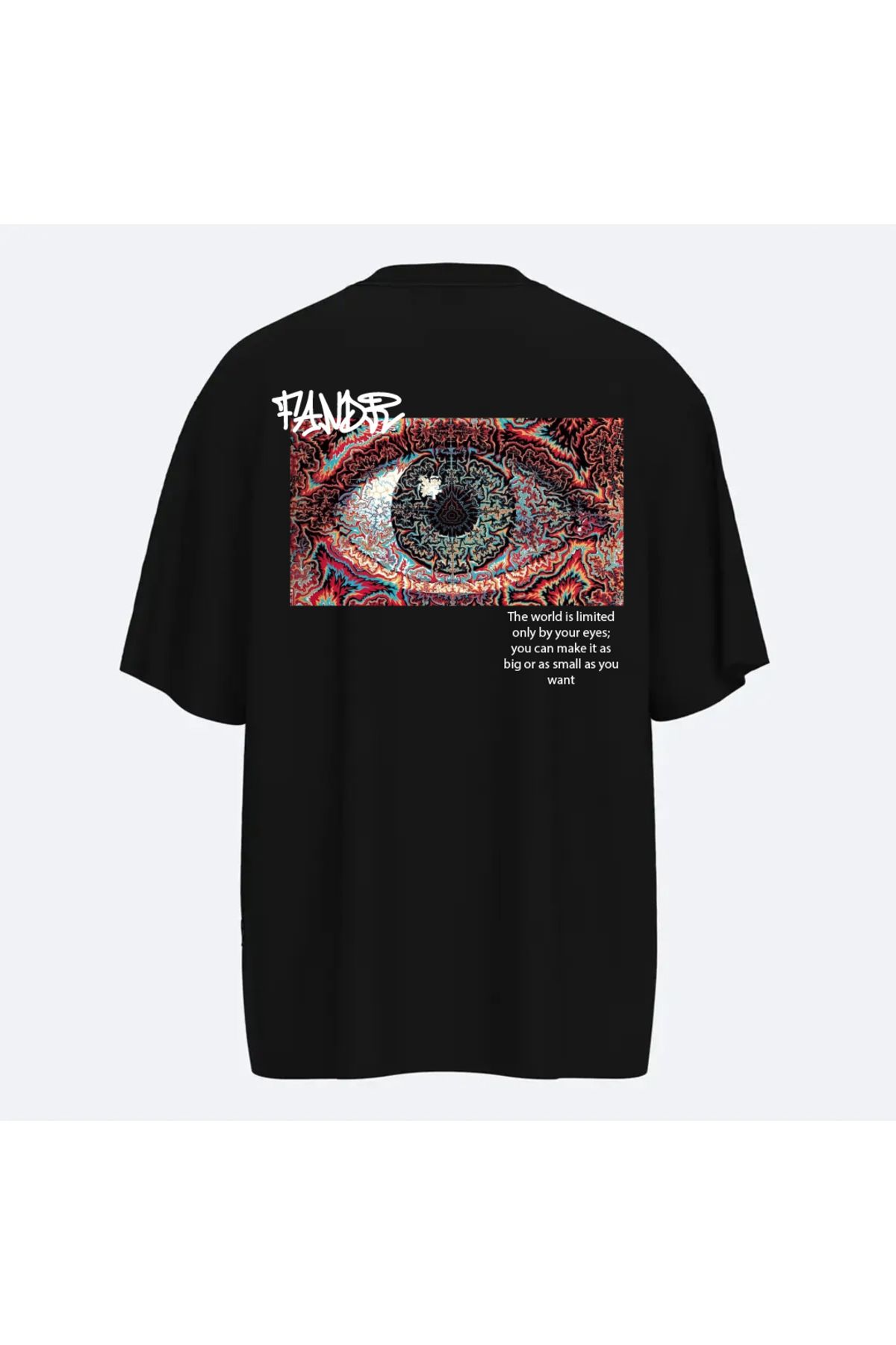 Fandr Store Siyah Oversize Vision Unisex T-shirt