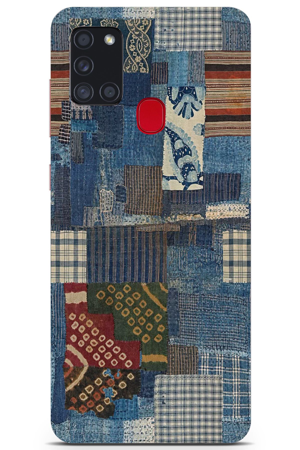 moonset Samsung Galaxy A21S Uyumlu Vintage Tasarımlı Baskılı Şeffaf Telefon Kılıfı