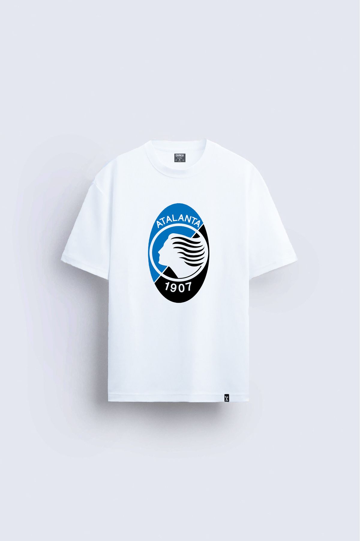 Darkia Atalanta BC Futbol Takımı Baskılı Bisiklet Yaka Çocuk Yetişkin Beyaz Tişört T-shirt