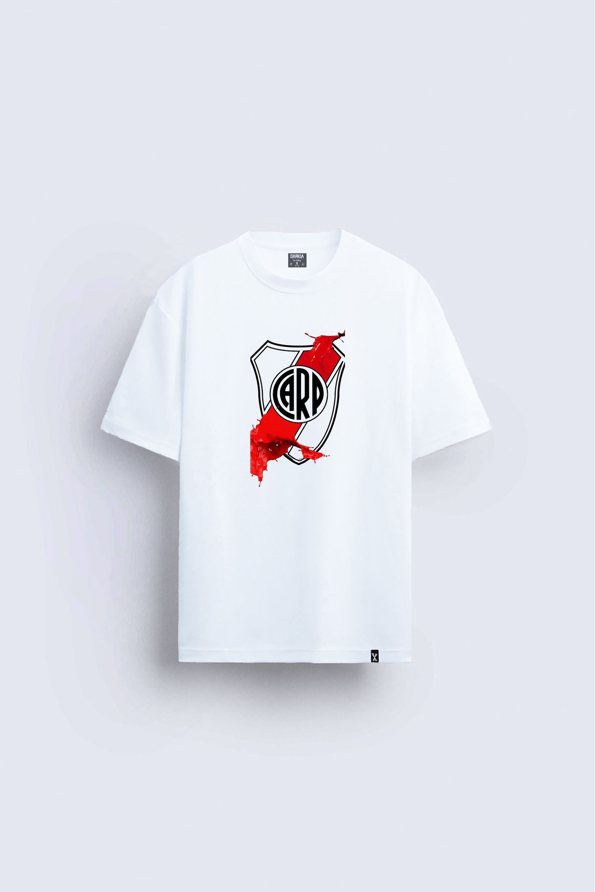 Darkia CA River Plate Futbol Takımı Baskılı Bisiklet Yaka Çocuk Yetişkin Beyaz Tişört T-shirt