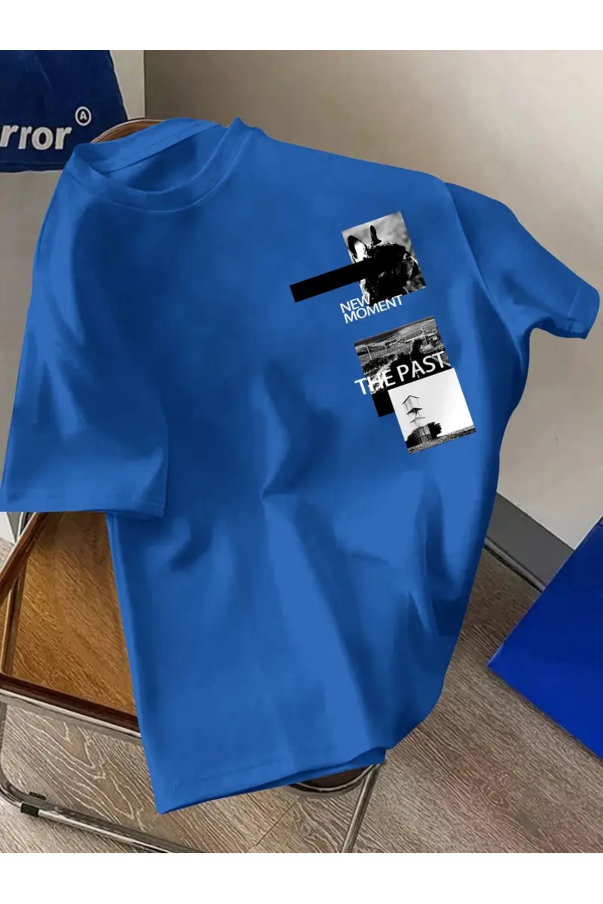 NEW TRENDY COLLECTİON Erkek Casual Kısa Kollu T-Şört ile Köpek Harf Baskısı