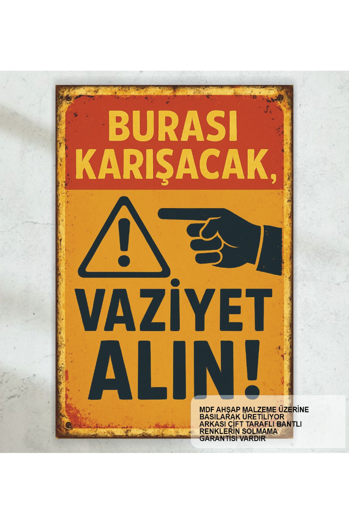 Hayat Poster komik yeşilçam replikleri duvar yazıları burası karışacak vaziyet alın retro ahşap poster tablo