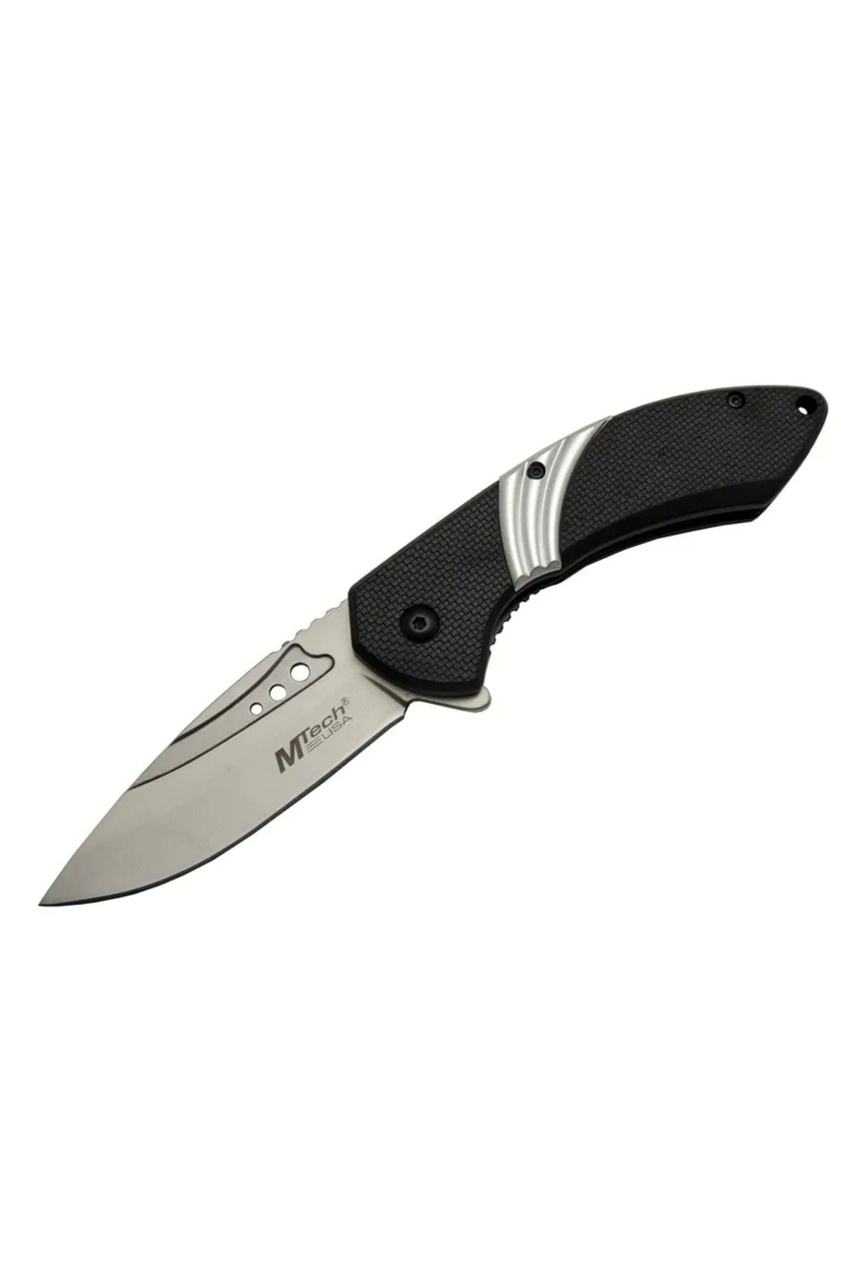 melfxxl eticaret Beyaz Kamp Çakı 20cm- Yarı Otomatik, Kemerlikli, Oluklu