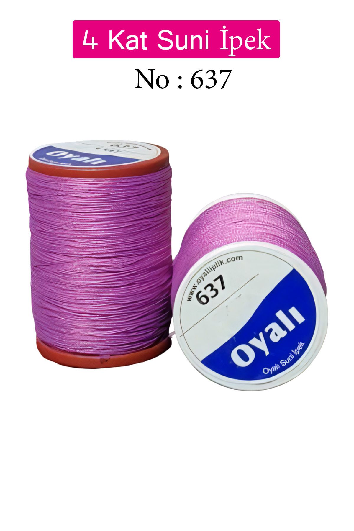 Royaleks Oyalı 4 Kat Suni İpek İplik İğne Oyası Boncuk İpi Tığ Oyası No:637