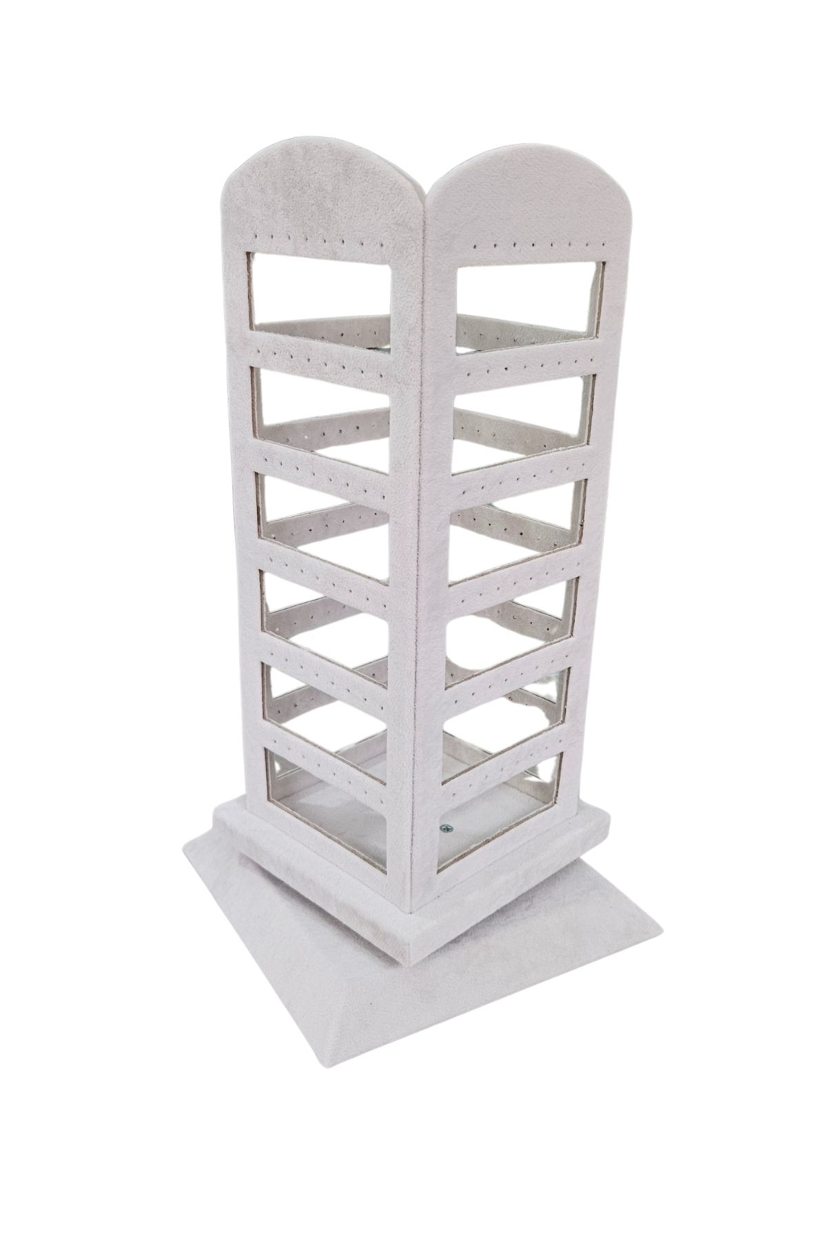ÖZER KUTU 96 lı 360 Döner Küpelik Standı Süet (18 x35 cm)