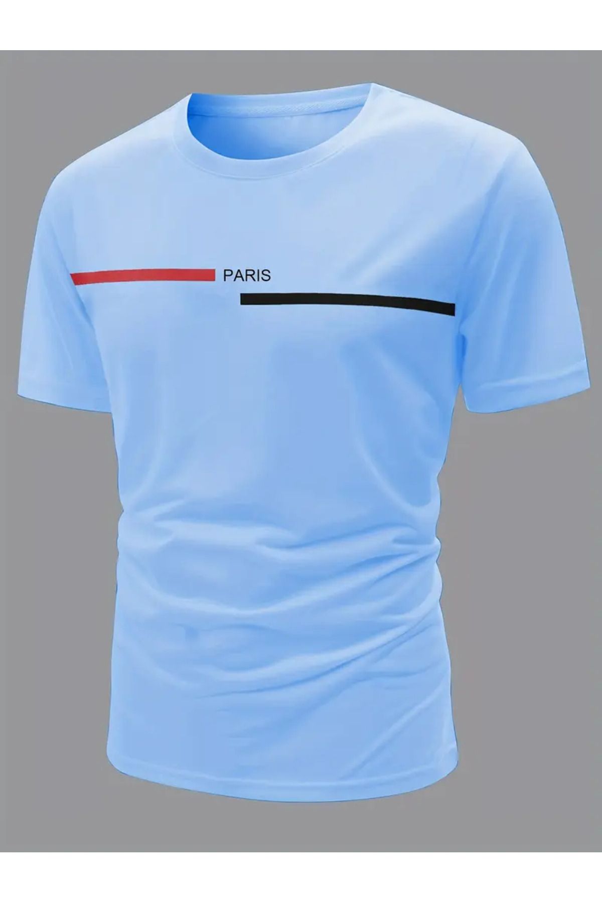 Minikelya Erkek Günlük Alfabe Harf Baskılı Bisiklet Yaka T-shirt