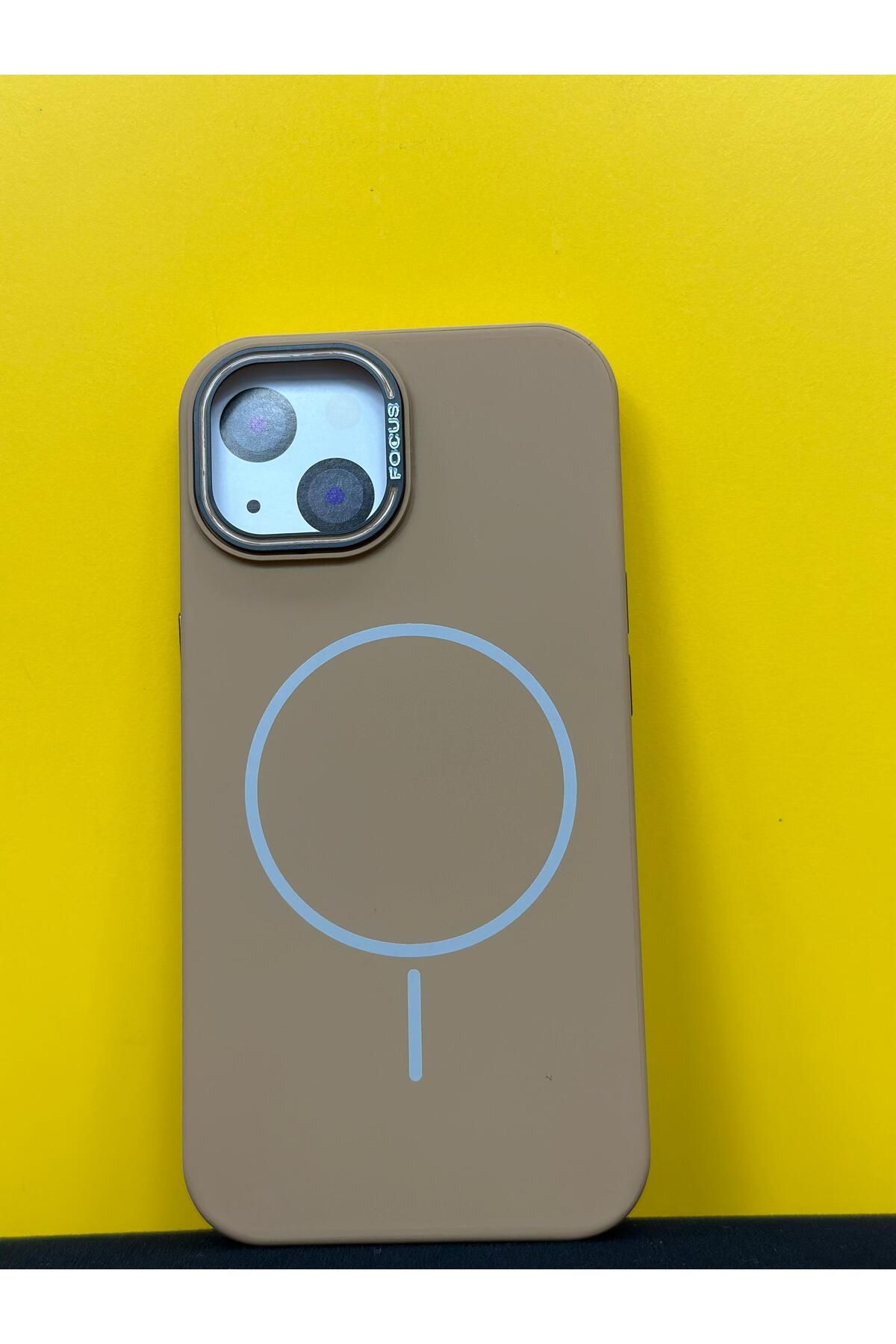 PEXURA TECH Apple iPhone 15 Magsafe Uyumlu Mat Silikon Telefon Kılıfı + Metal Kamera Koruma