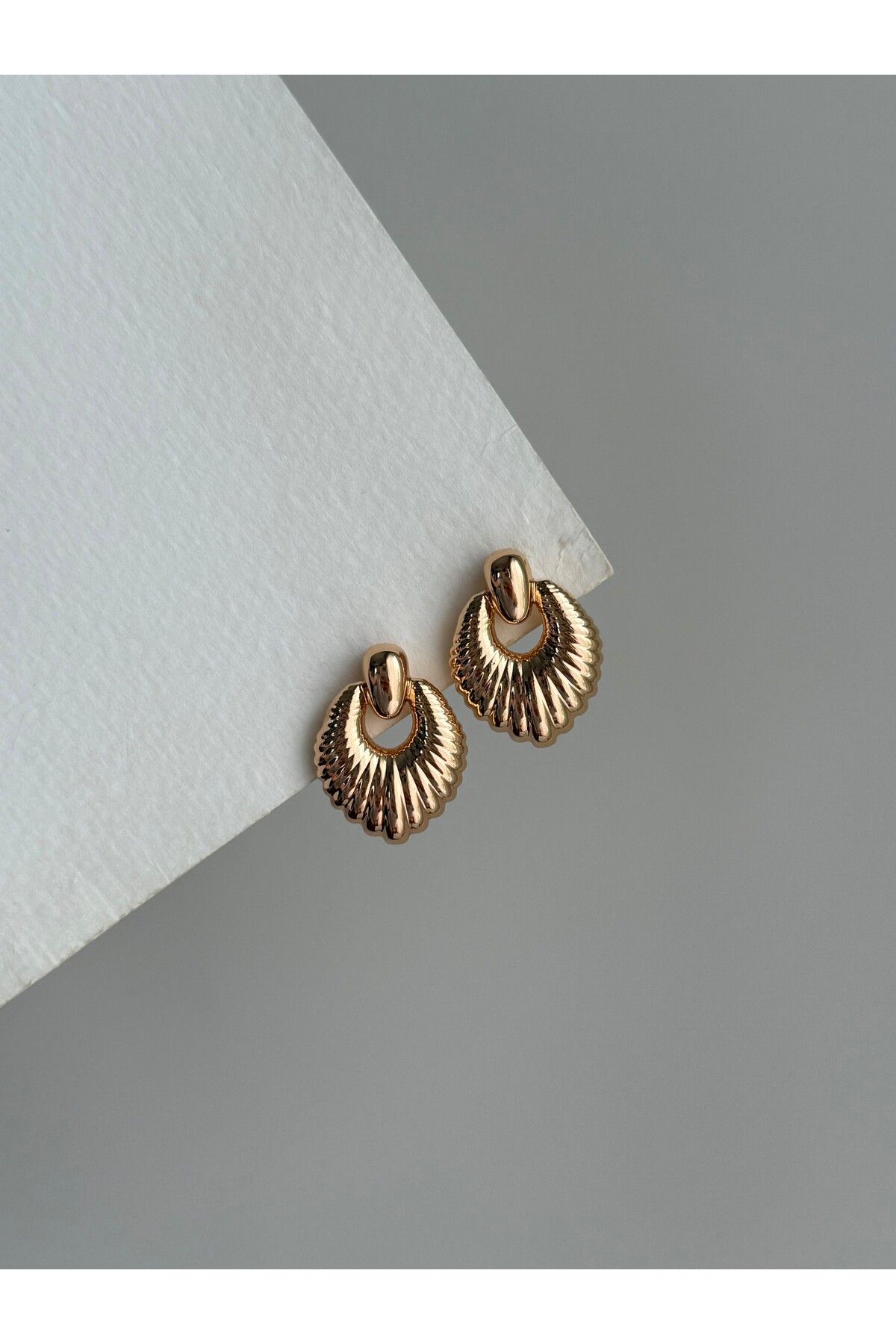 Owentis Çelik Rose Gold Vintage Model Carolina Küpe -kararma yapmaz-
