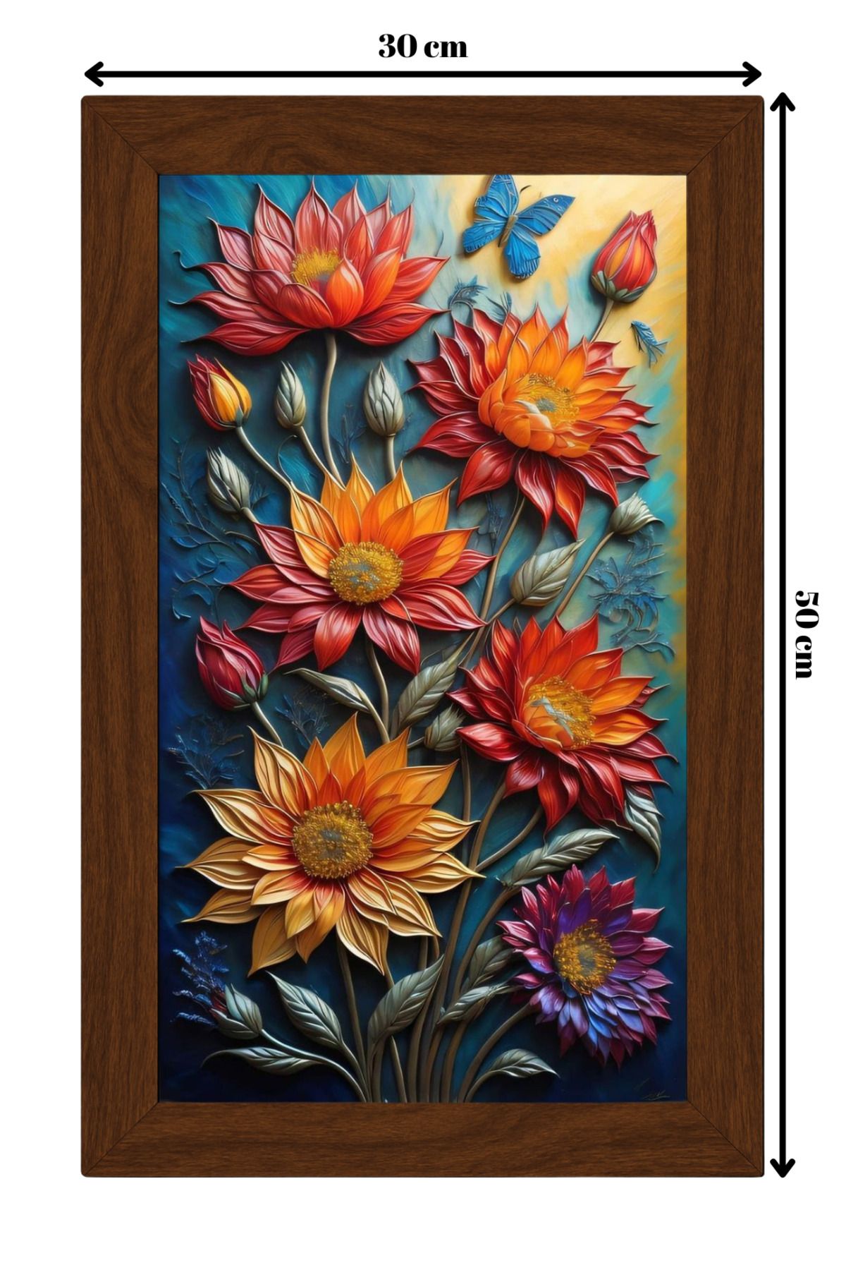 ColorCraft SERAMİK ÜZERİNE AHŞAP ÇERÇEVELİ 30x50cm TABLO NO:115