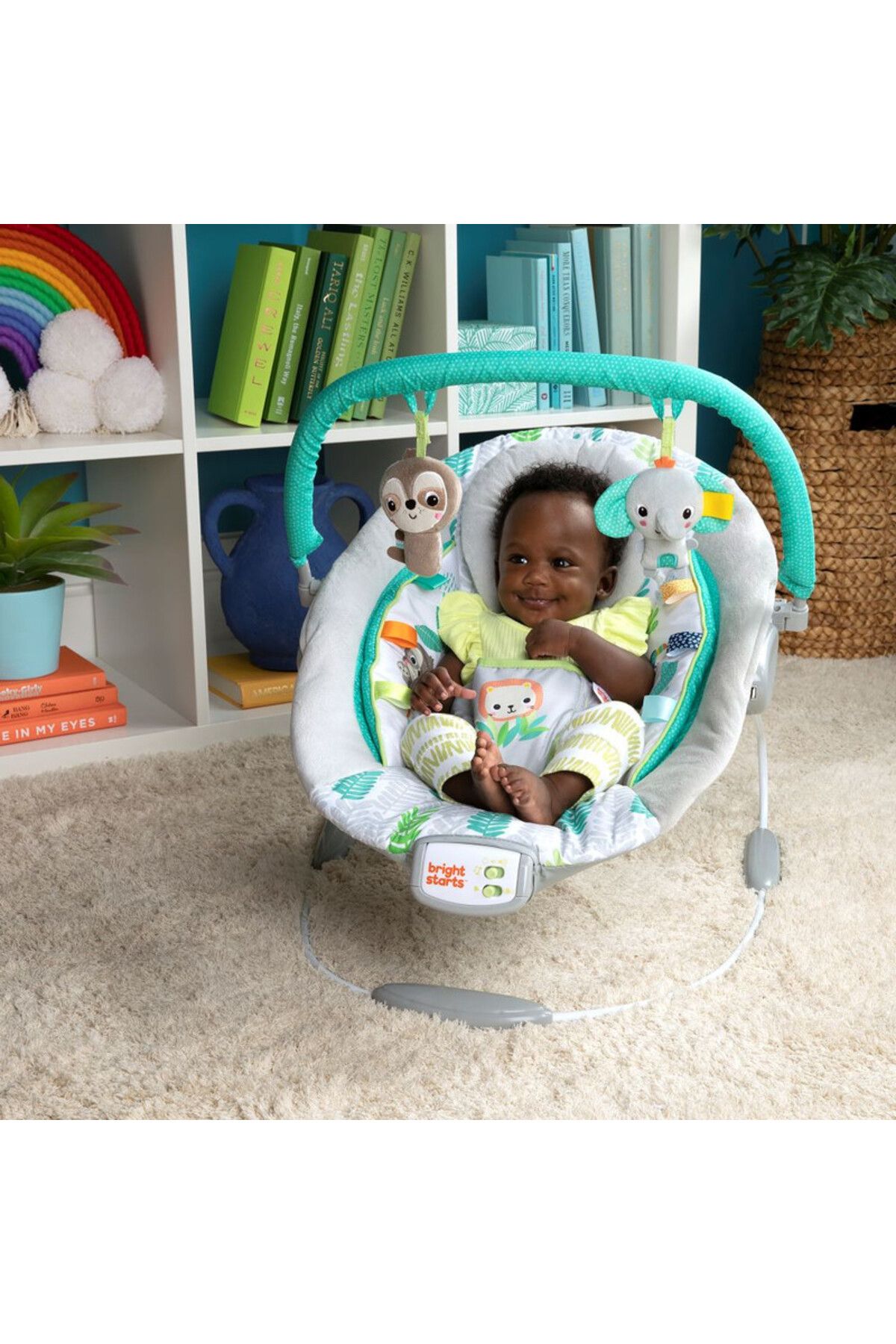 Bright Starts-- Jungle Vines Comfy Bouncer with Plush Toys, 0 to 6 months 4