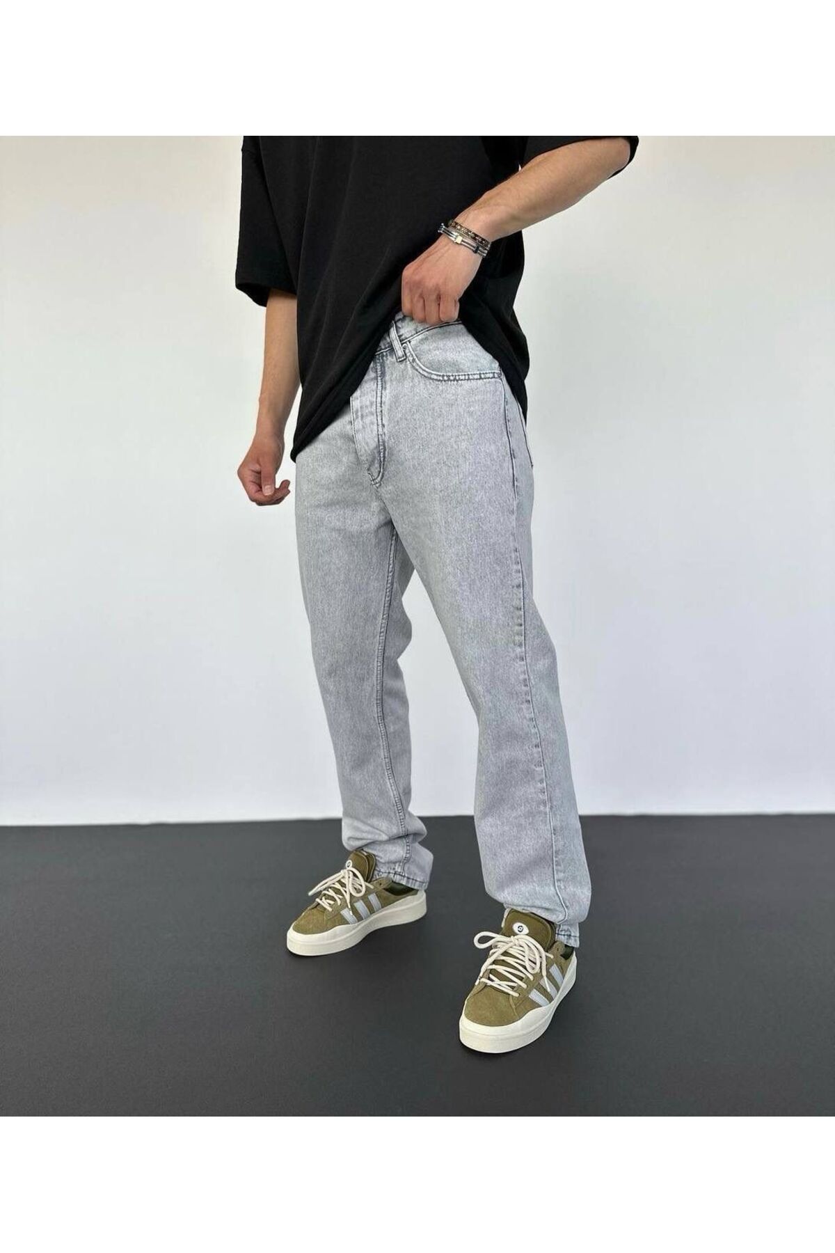 JACK CAPRİO Erkek Baggy Denim Likralı Yeni Sezon Trend Baggy Jean Pantolon