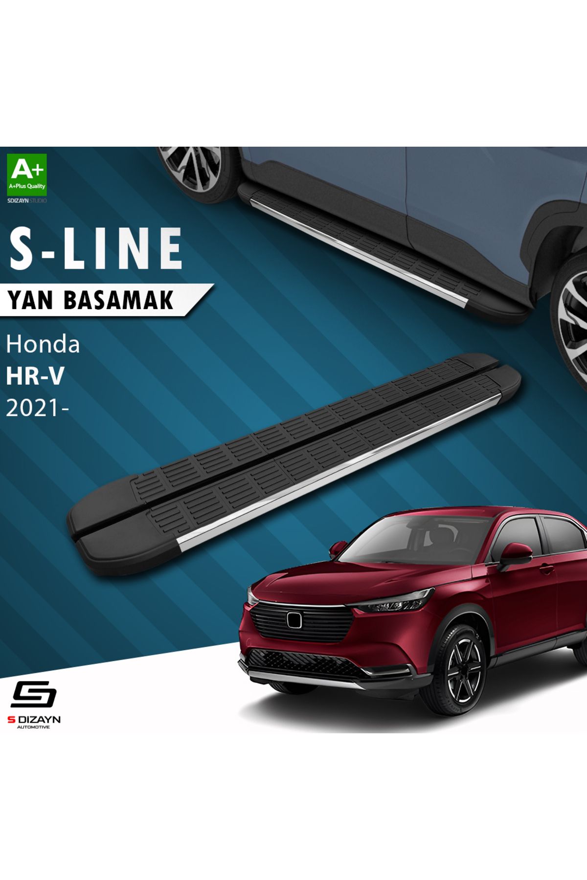 S Dizayn S-Dizayn Honda HR-V 3 S-Line Krom Yan Basamak 173 Cm 2021 Üzeri