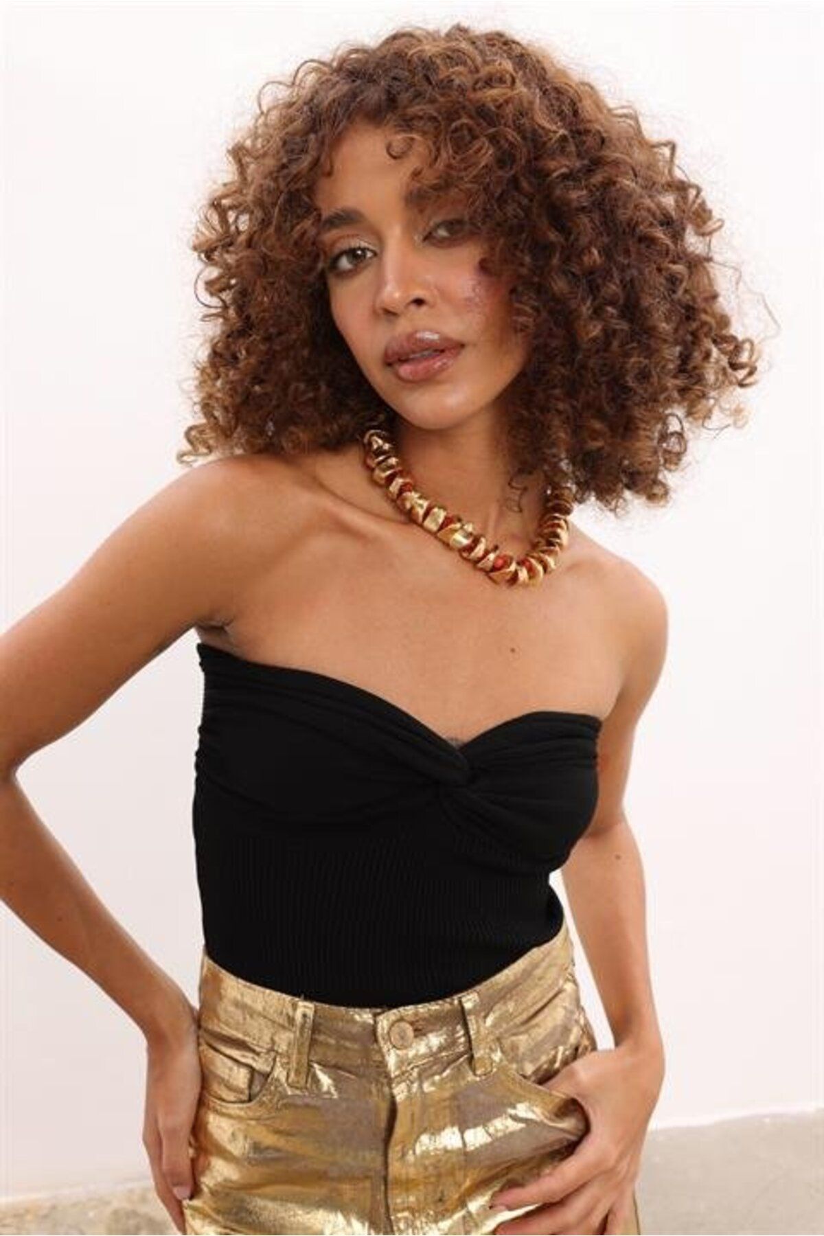 ARUZ MODA Triangel Büzgülü Büstiyer 3397-0025