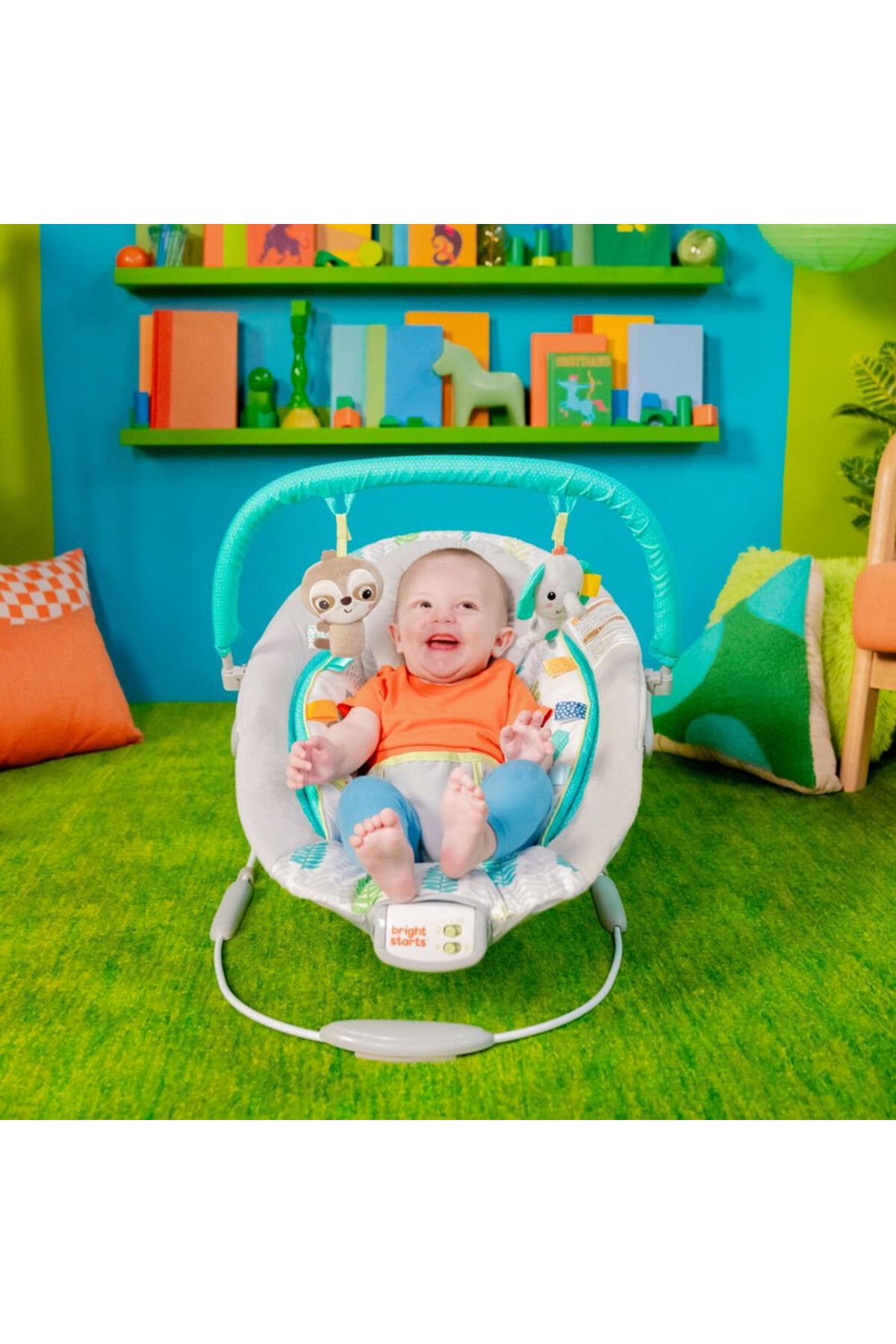 Bright Starts-- Jungle Vines Comfy Bouncer with Plush Toys, 0 to 6 months 5