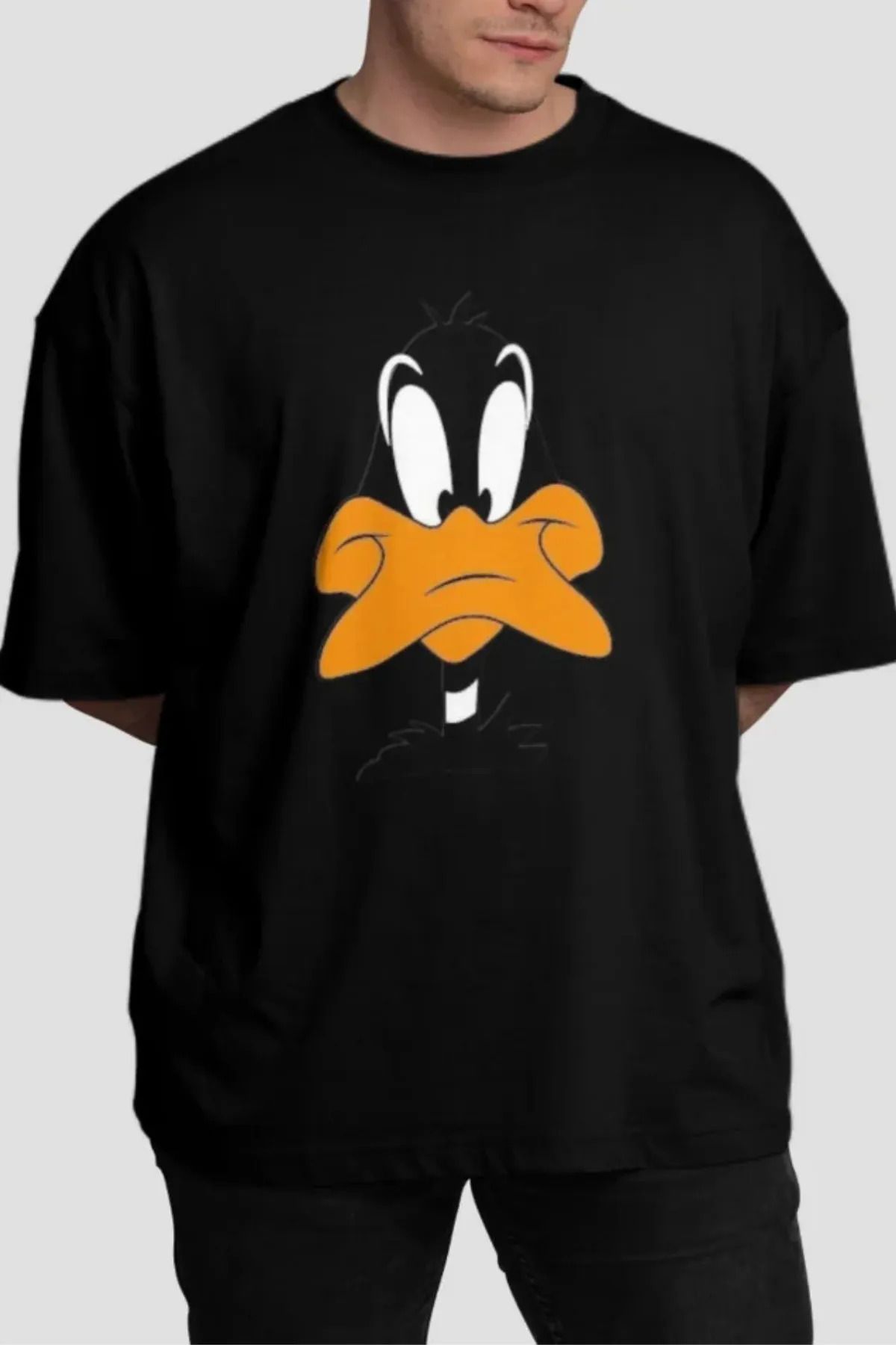FeaR LeeS DAFFY DUCK Baskılı Oversize T-shirt