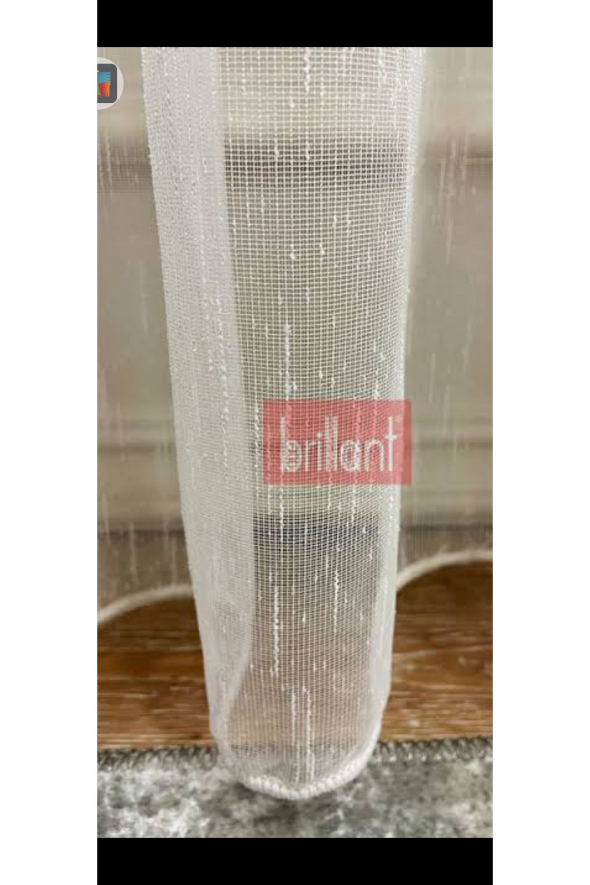 Store Brillanthome Şantuklu Tül Perde normal pile.