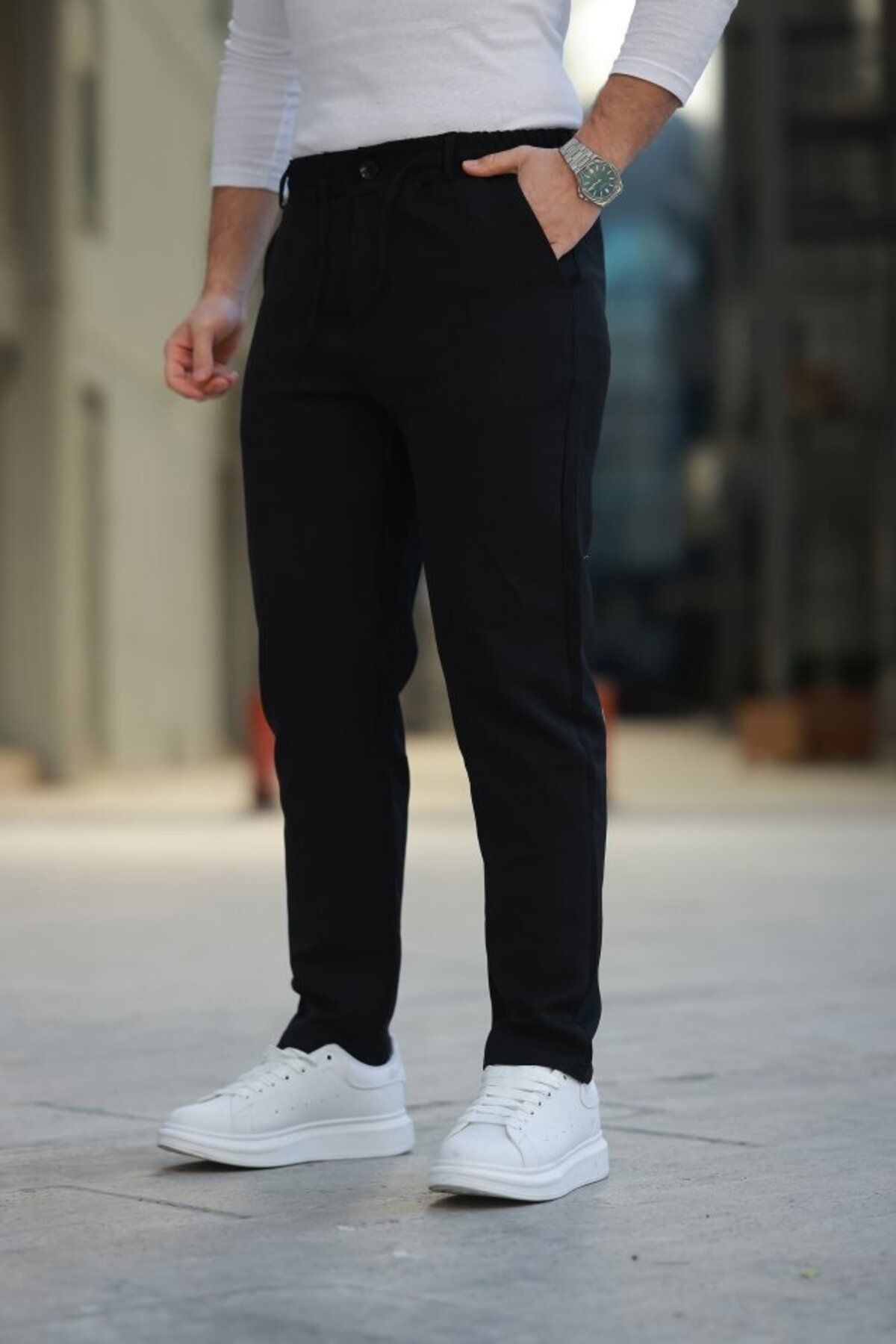anizmir Erkek Beli Bağcıklı Jogger Pantolon
