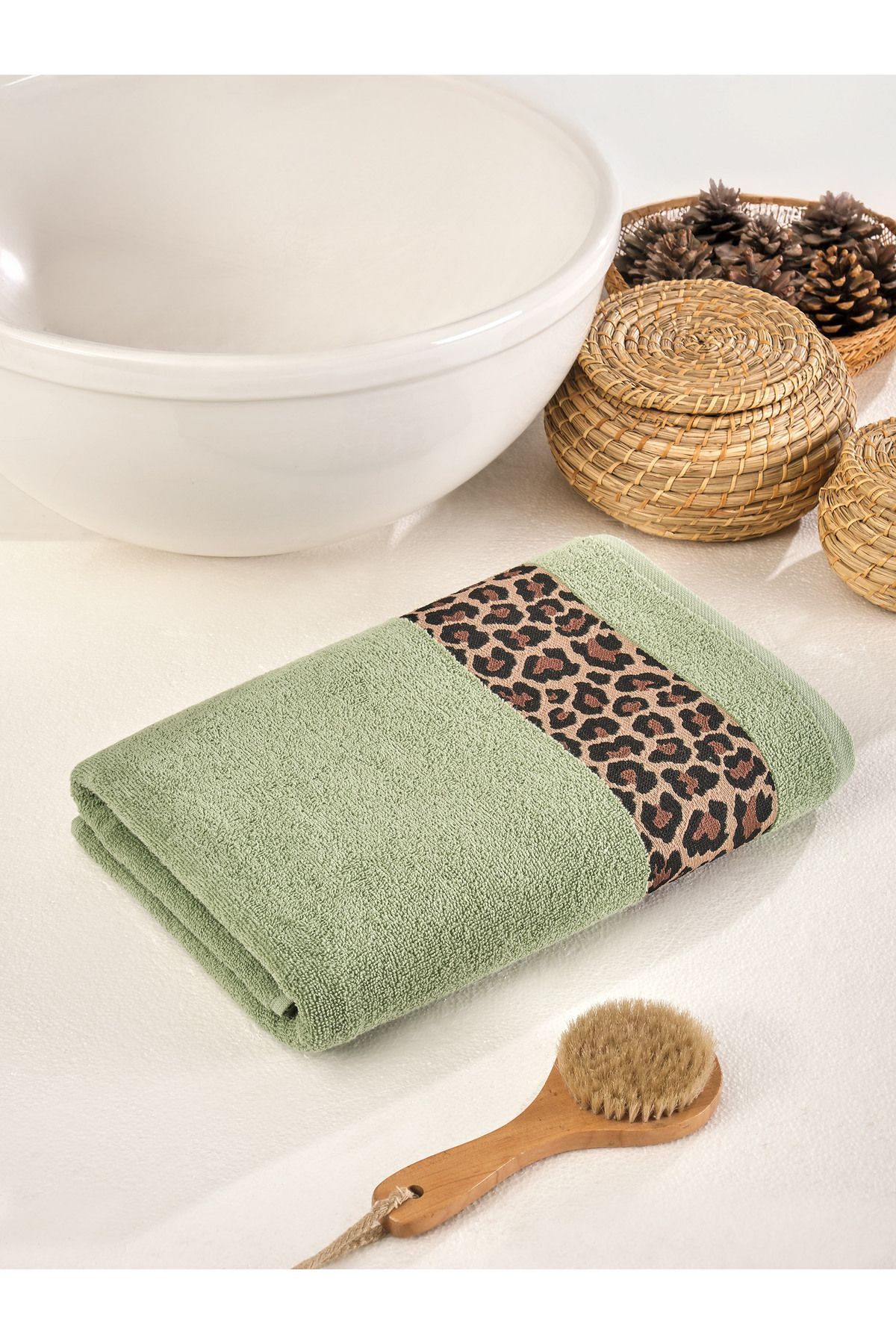 PHILIPPUS Leopar %100 Pamuk 70*140 Banyo Havlusu