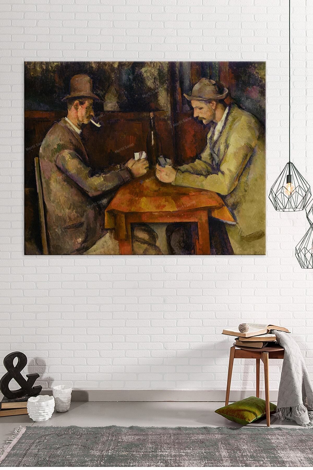Morfil Sanat Atölyesi Paul Cezanne Kâğıt Oynayanlar Les Joueurs De Carte Kanvas Tablo Başyapıtlar