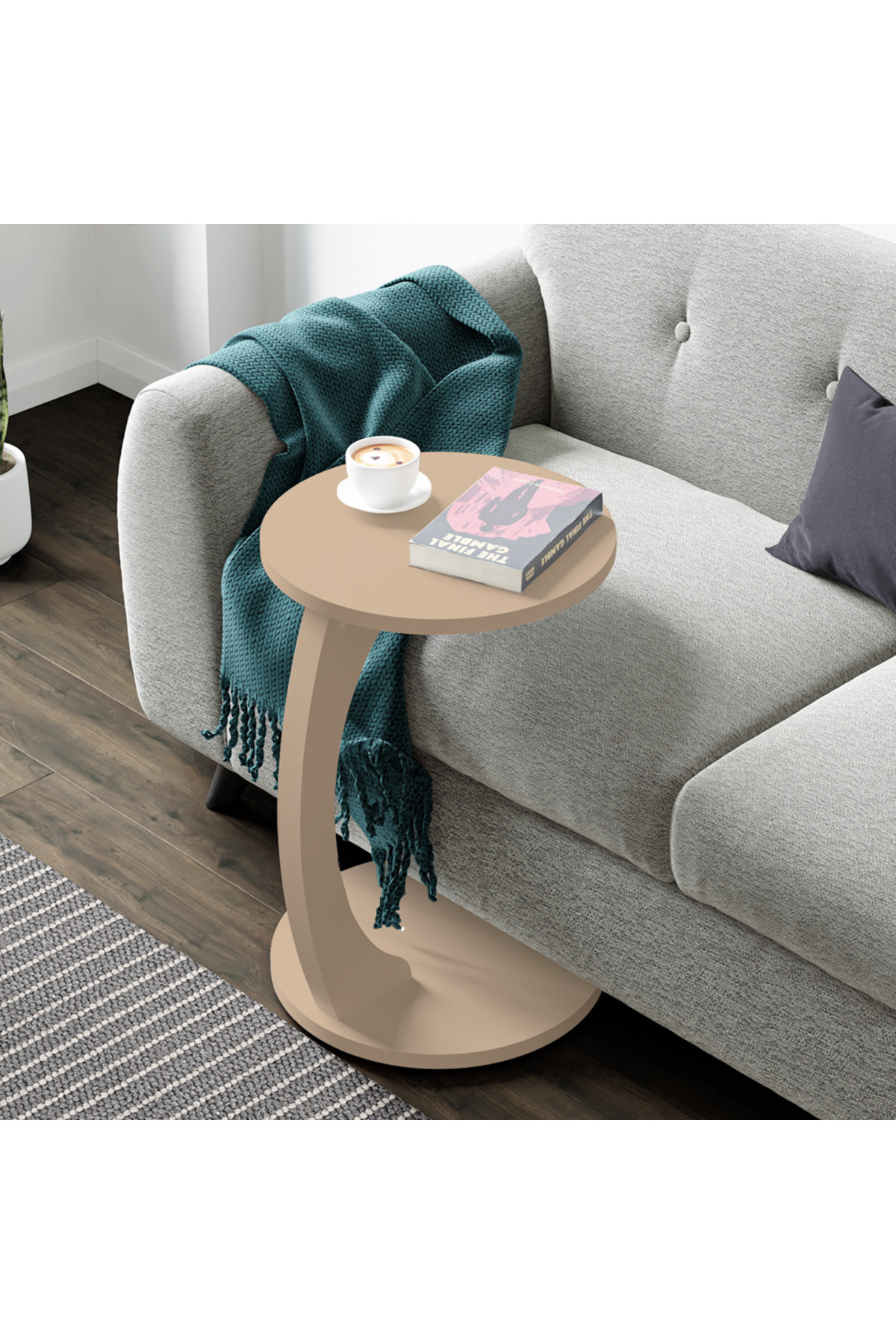 Wheel C Coffee Table Sofa Table Side Table Zigon Coffee Table Service Table - Cappuccino