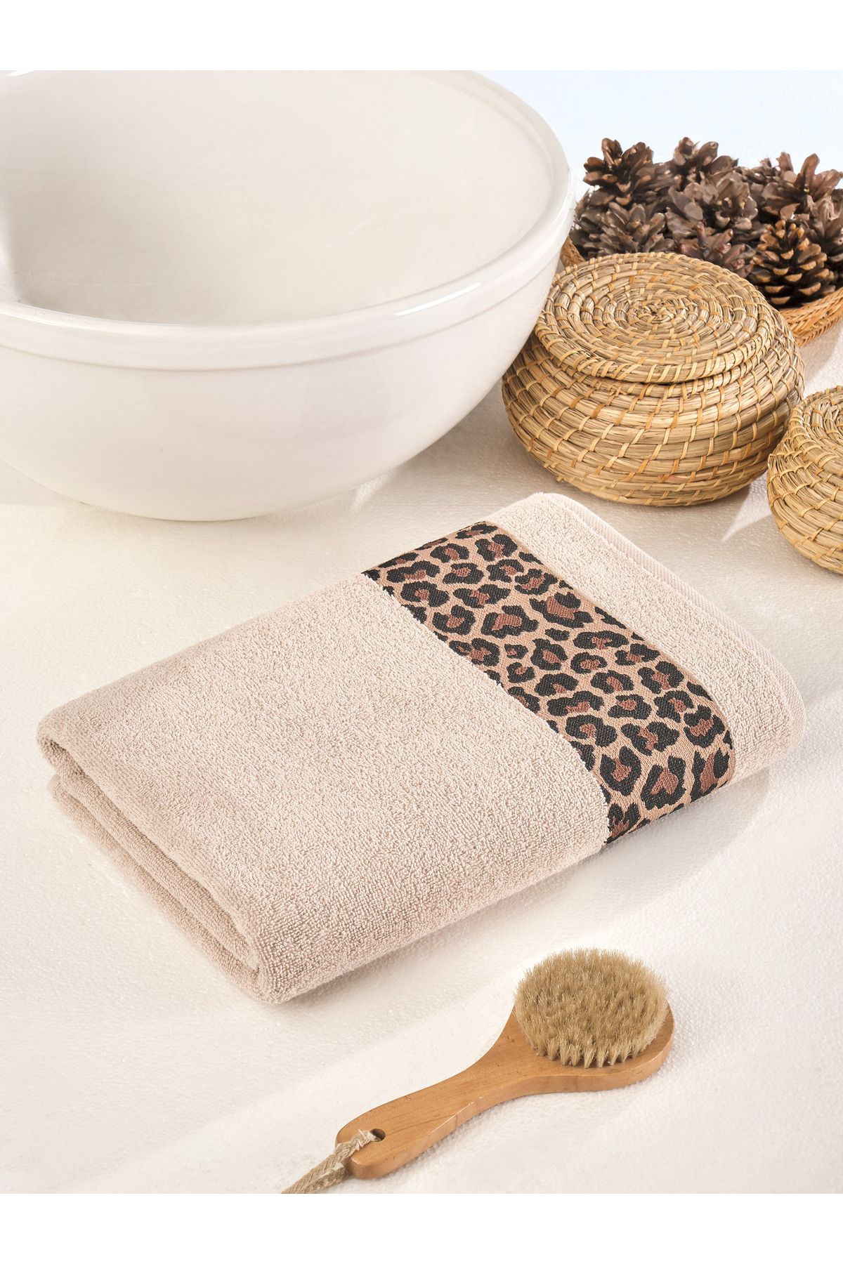 PHILIPPUS Leopar %100 Pamuk 70*140 Banyo Havlusu