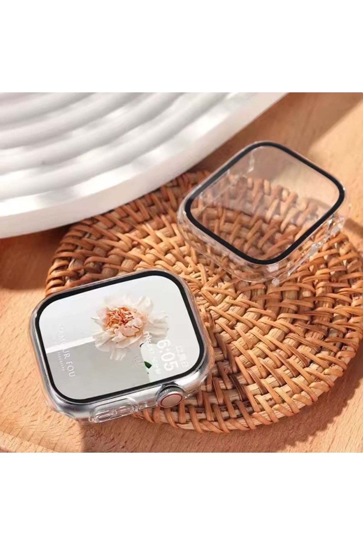 Bushco Store Apple Watch 10 42 mm Uyumlu Mika Kasa ve Ekran Koruma