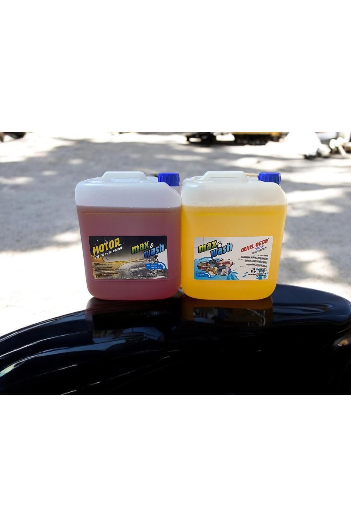 Max&Wash Max Wash 2li Set Motor Ve Blok Temizleyici 5kg Genel Koltuk Ve Döşeme Temzligi 5kg