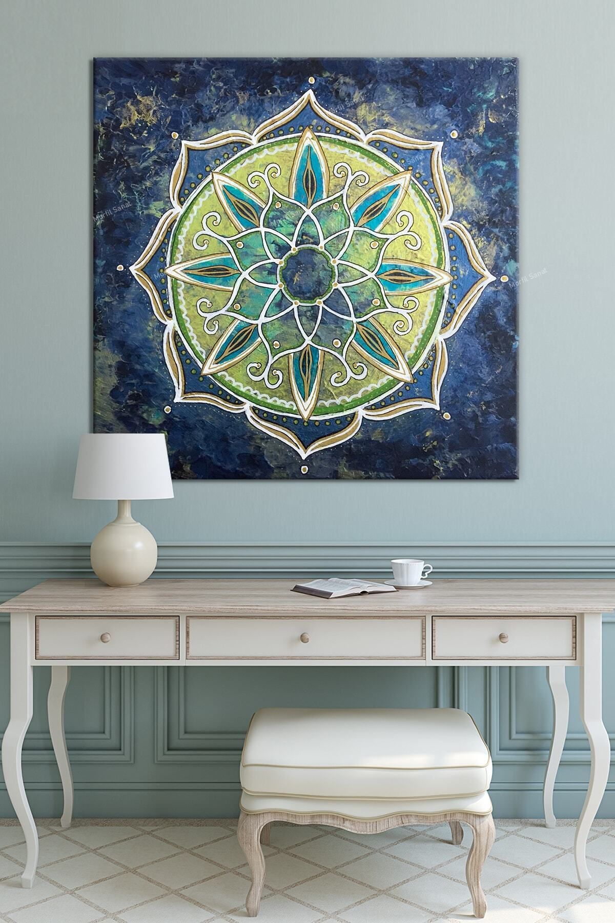 Morfil Sanat Atölyesi Yaşam Çiçeği Kutsal Geometri Kanvas Tablo