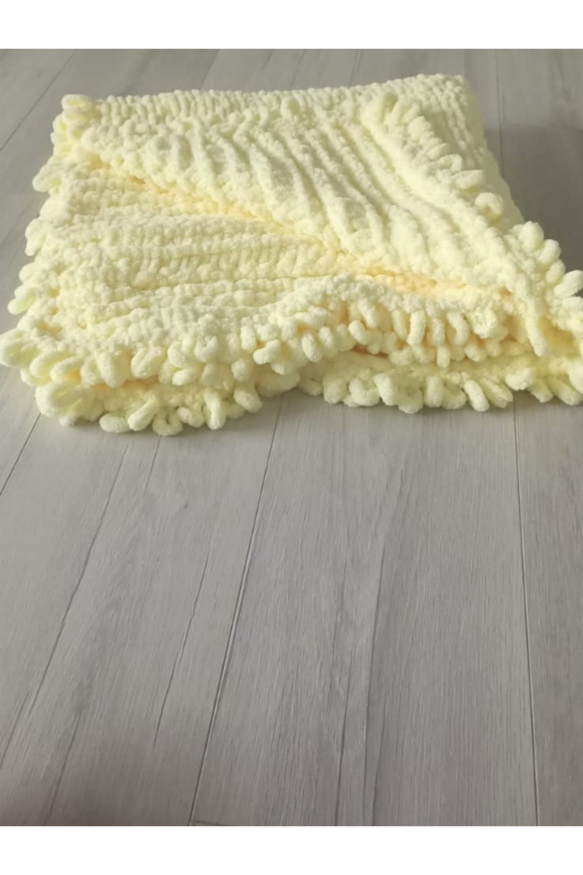 mağazanisan Premium Chenille El Yapımı Bebek Battaniyesi