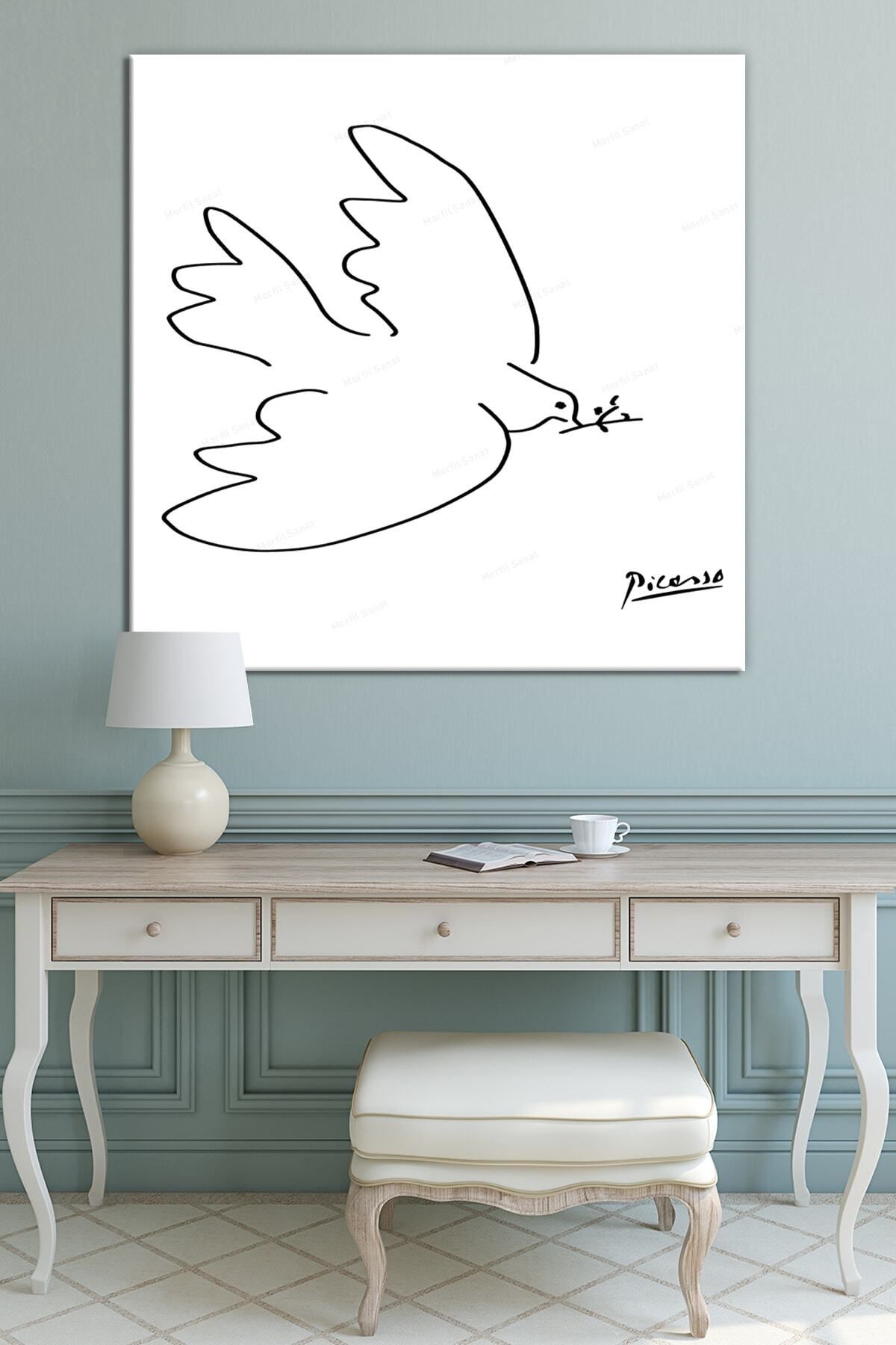 Morfil Sanat Atölyesi Pablo Picasso Dove Of Peace Sanatsal Kanvas Tablo 8 Farklı Ölçü