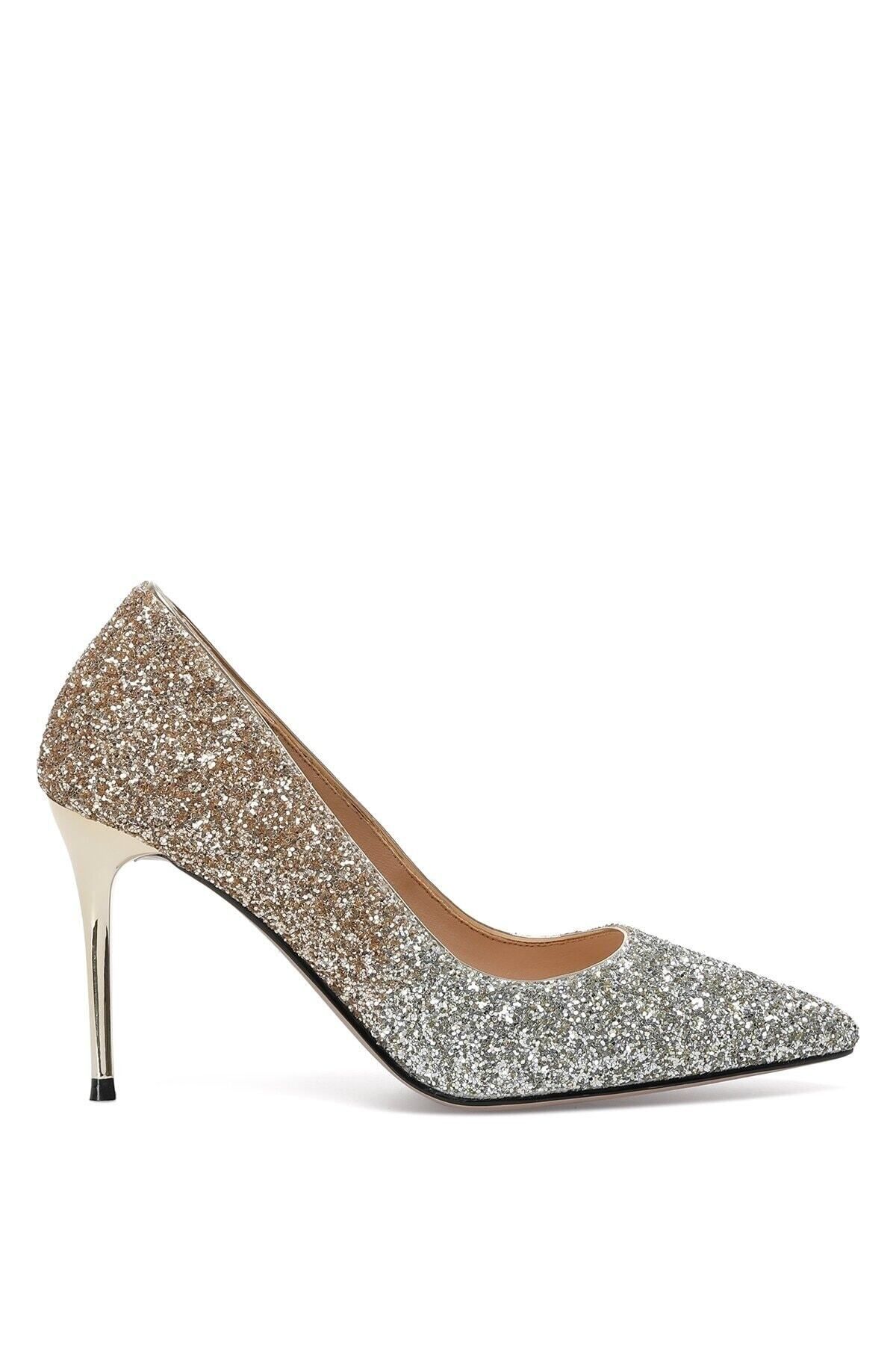 Nine West Vistralix Altın Kadın Topuklu Ayakkabı